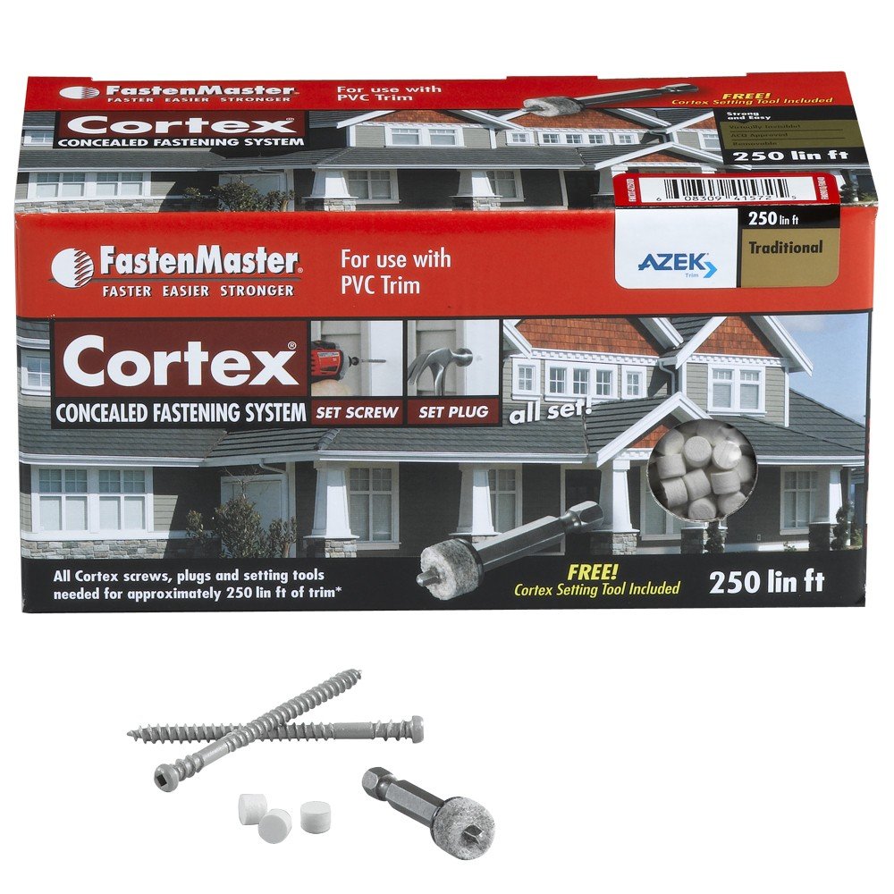 FastenMaster Trim Screw 375-Piece Kit - Rust-Resistant Construction Screws for Woodworking & DIY Projects - Perfect for Cabinets, Furniture, and Home Renovations