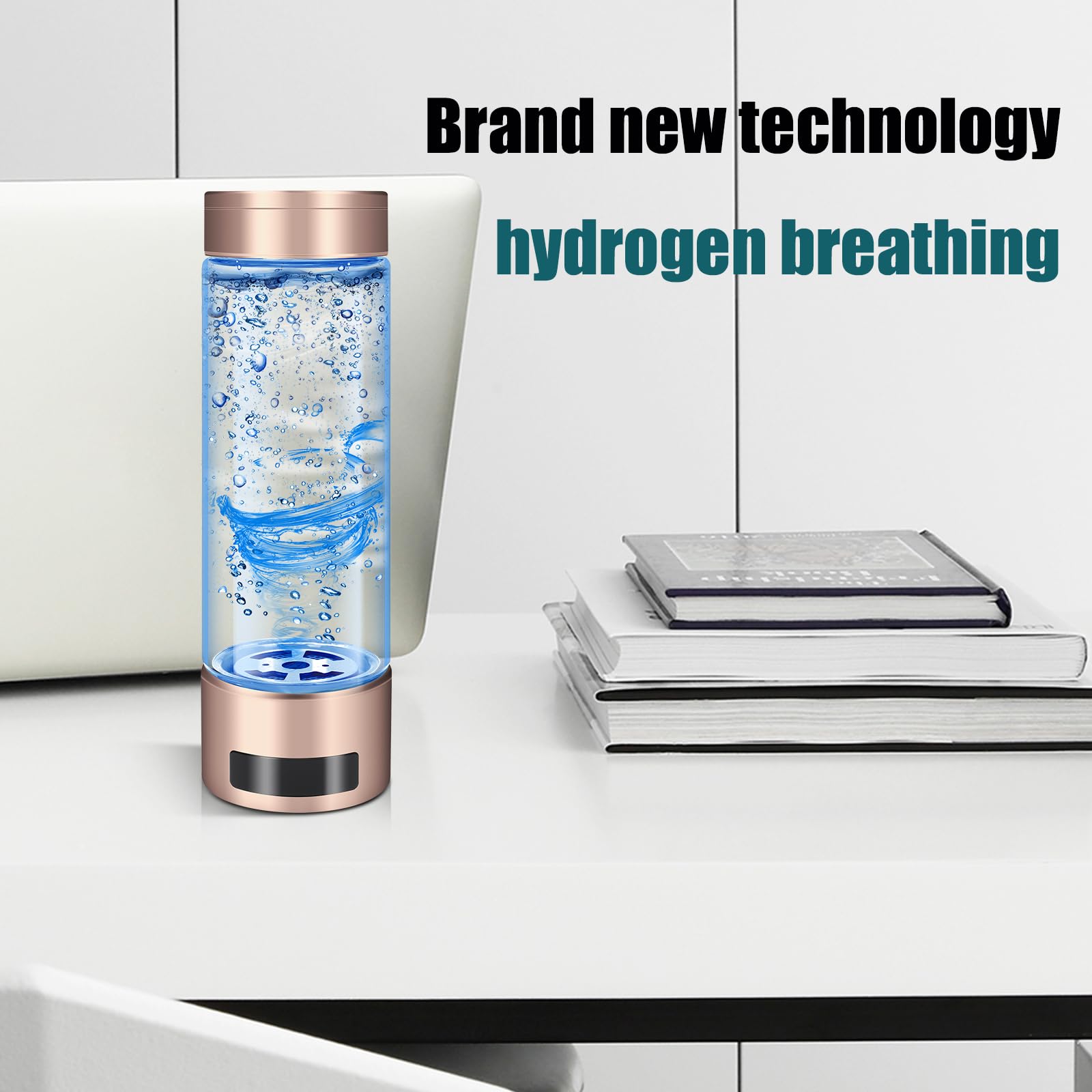 Hydrogen Water Bottle Generator - 2000ppb, Portable, Rechargeable with LED Display for Active Lifestyle