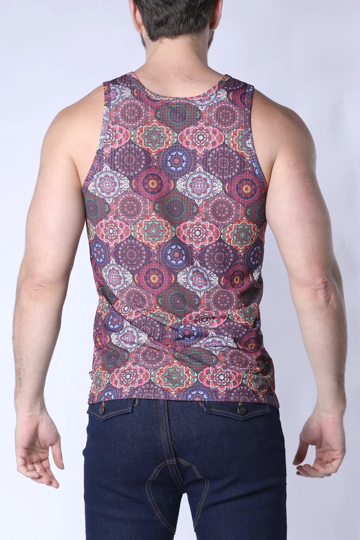 Timoteo Balboa Mesh Tank Top - Burgundy Paisley Print - Breathable Summer Fashion for Women - Perfect for Beach, Yoga & Casual Outings