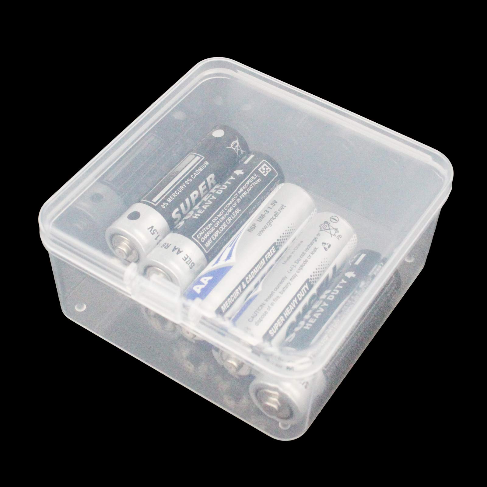 17-Piece Clear Plastic Storage Box Set with Hinged Lids - 2.95