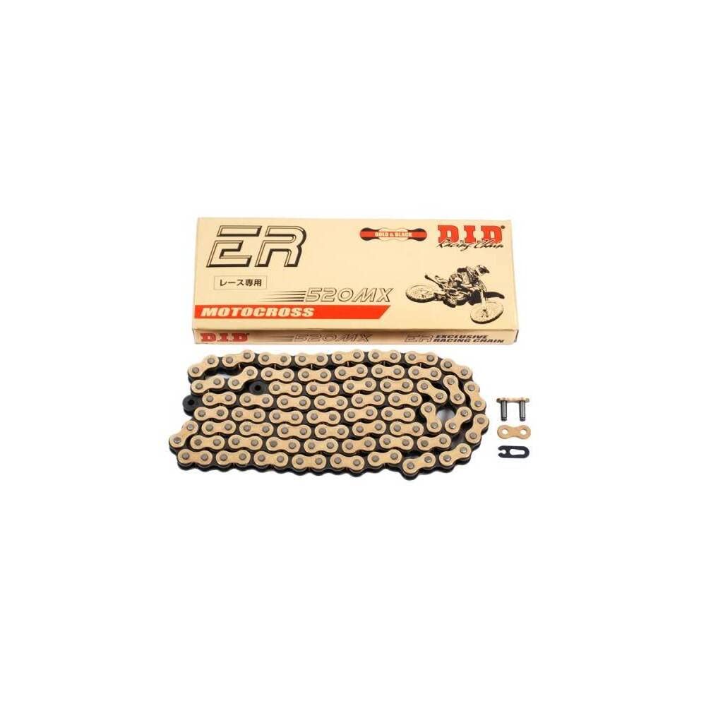 DID 520 MX Standard Gold Motorcycle Chain - 116 Links with Clip Lock for Easy Installation | Dirt Bikes, ATVs, and Off-Road Vehicles