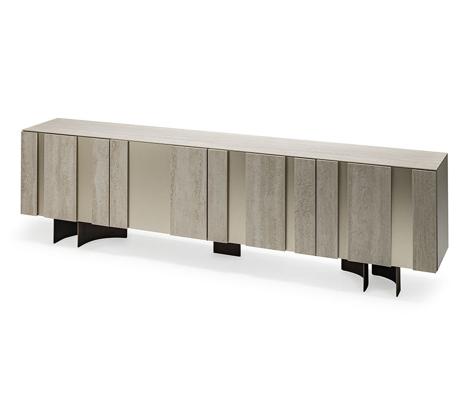Stylish AMSTERDAM Ceramic Sideboard - Modern Buffet Cabinet for Dining Room & Living Room Storage | Durable & Elegant Home Decor Furniture