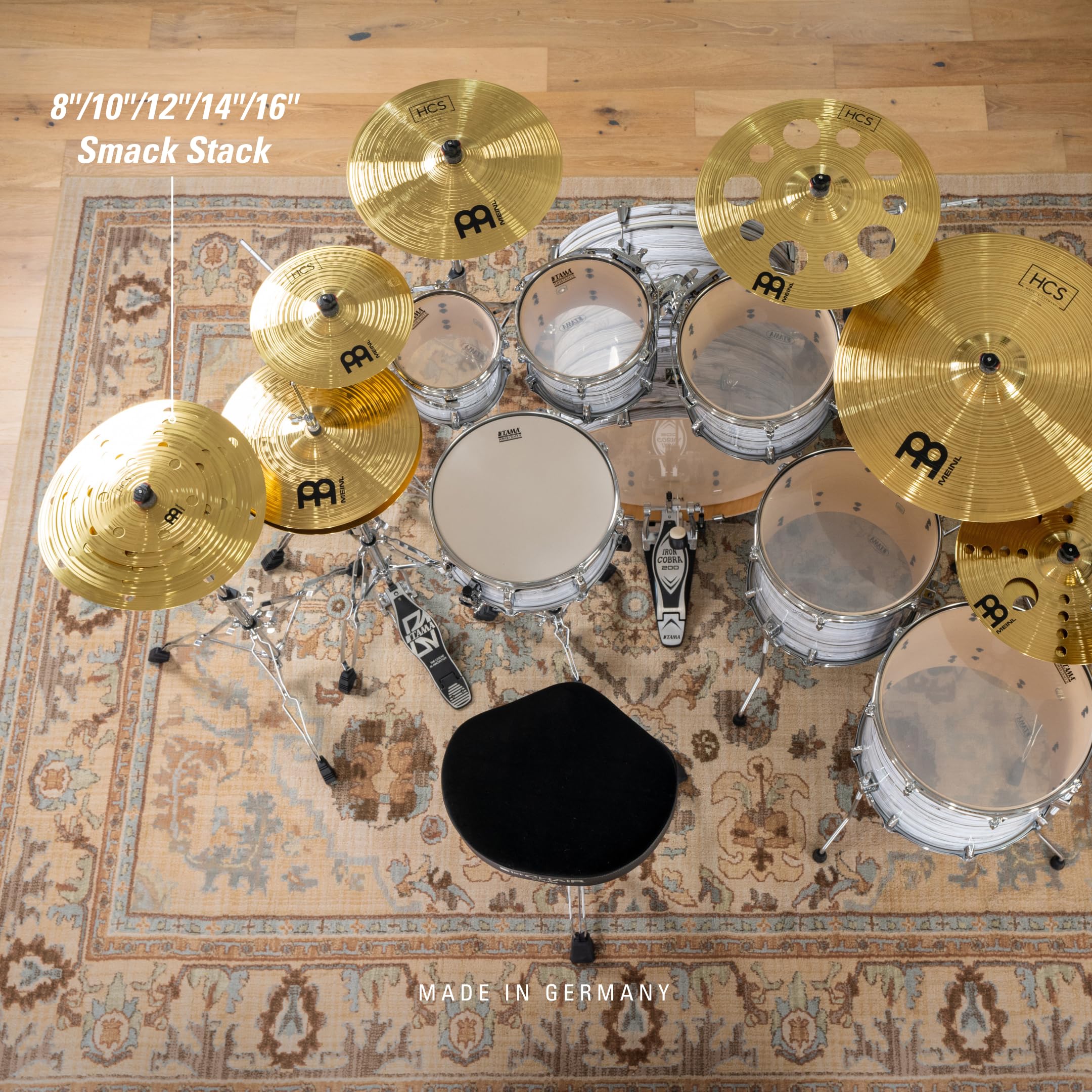 Meinl HCS 5-Piece Smack Stack Cymbal Pack (8
