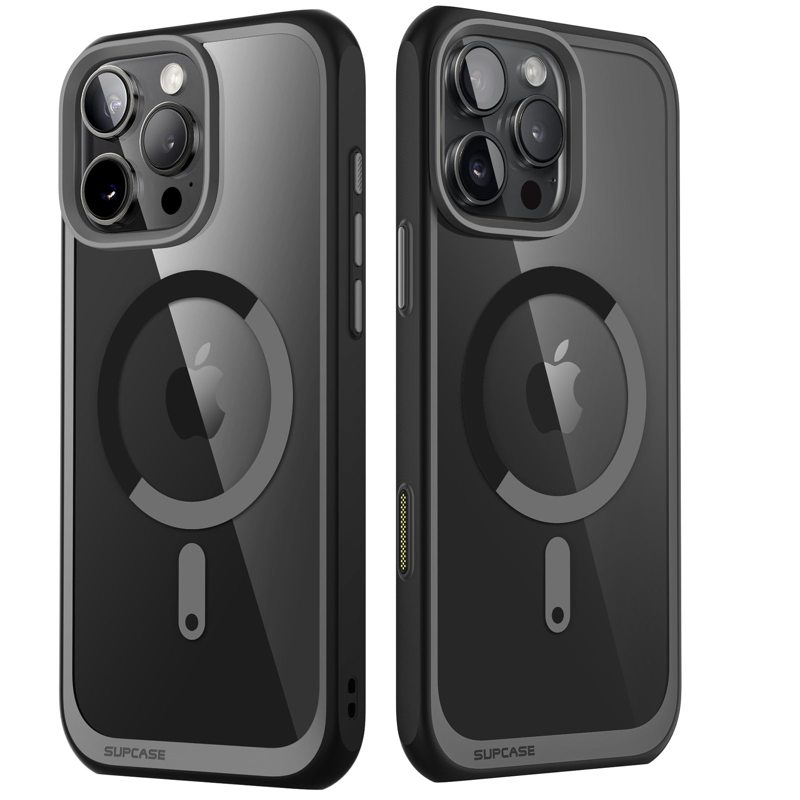 iPhone 16 Pro Case 6.3 Inch - Unicorn Beetle MAG Slim Clear Protective Cover with MagSafe & Camera Control Button - Shockproof Black Phone Case for Daily Use, Work & Outdoor Activities