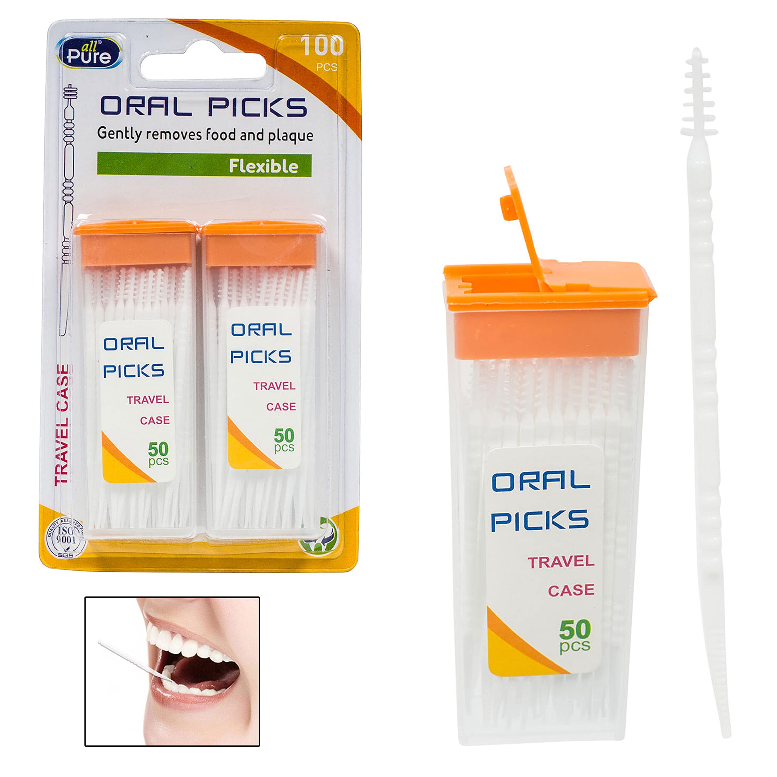 100 Interdental Brushes - Professional Dental Care Toothpicks for Teeth Cleaning, Gum Health & Plaque Removal | Perfect for Travel, Braces & Oral Hygiene Routine