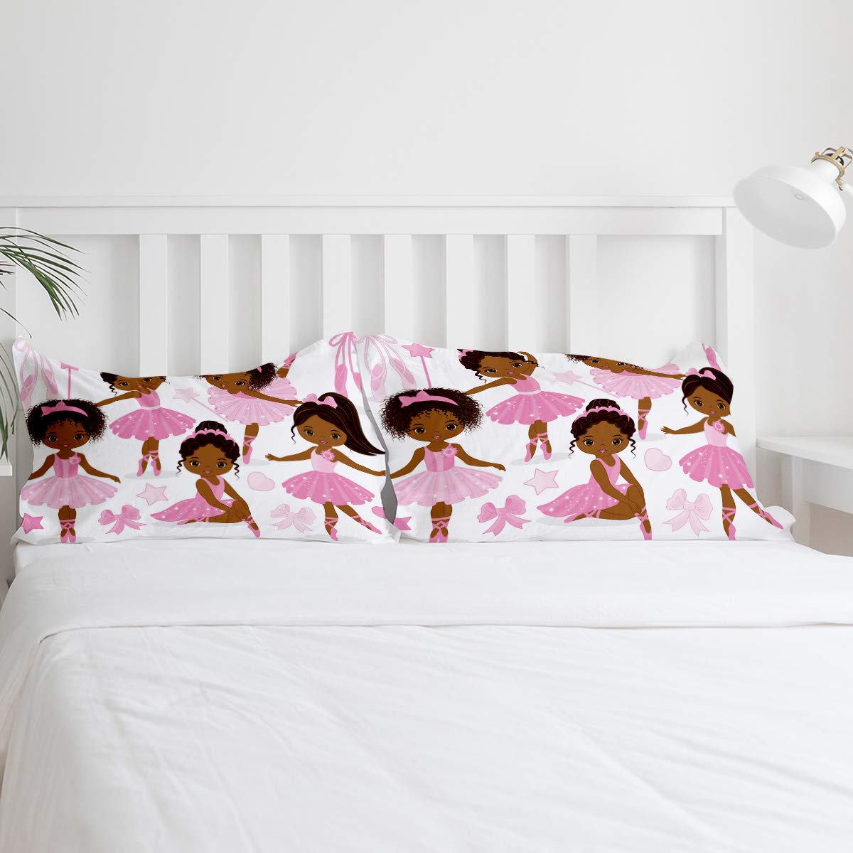 3-Piece Twin Ballet Duvet Cover Set for Girls - Pink Ballerina Dancer & Gymnastics Pattern Bedding with 1 Comforter & 2 Pillowcases - Perfect for Kids' Bedrooms, Dance Studio Dorms & Ballet Themed Decor