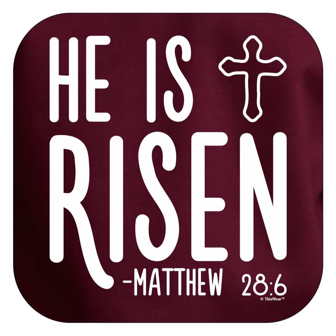He is Risen Matthew 28:6 Easter Bible Verse Premium Hoodie - Christian Apparel for Church, Bible Study & Easter Sunday Celebration