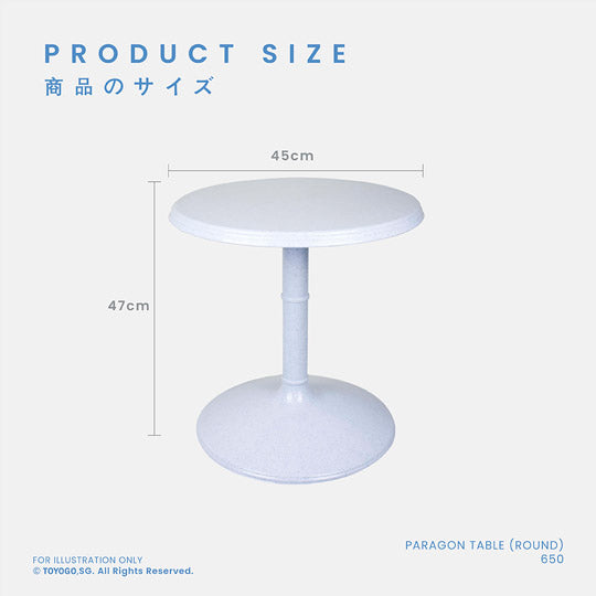Round Paragon Table - 650mm Modern Dining Table for Small Spaces | Perfect for Apartments, Breakfast Nooks & Cozy Kitchens