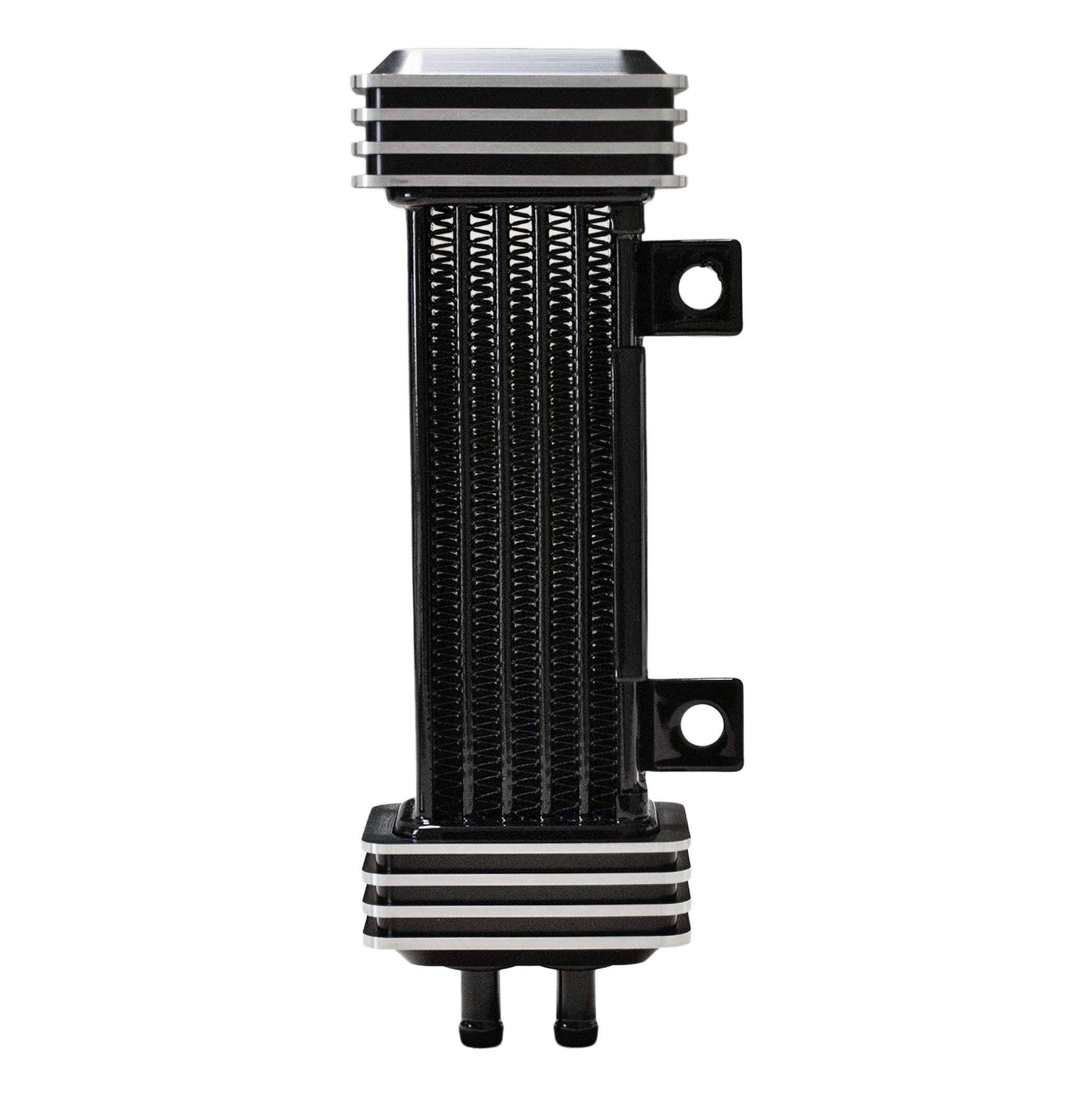 Jagg 3010 Universal 6 Row Oil Cooler with 2 Mounting Tabs - High Performance Cooling for Motorcycles, ATVs & UTVs - No Fan Included - Perfect for Off-Road & Racing Applications