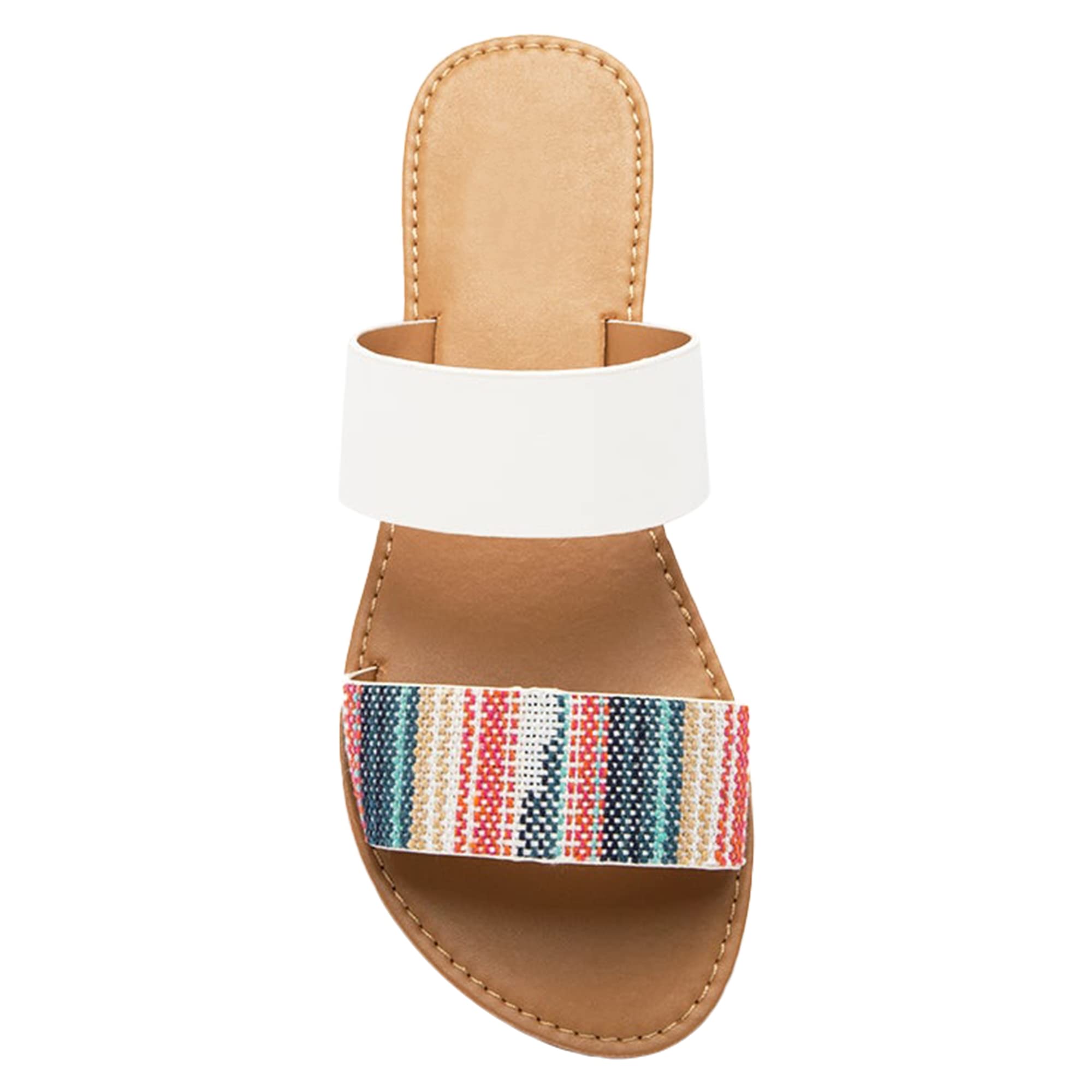SOBEYO Women's Summer Sandals - Comfortable Two-Strap Slip-On Flip Flops with Open Toe Design | Perfect for Beach, Pool, and Casual Outings
