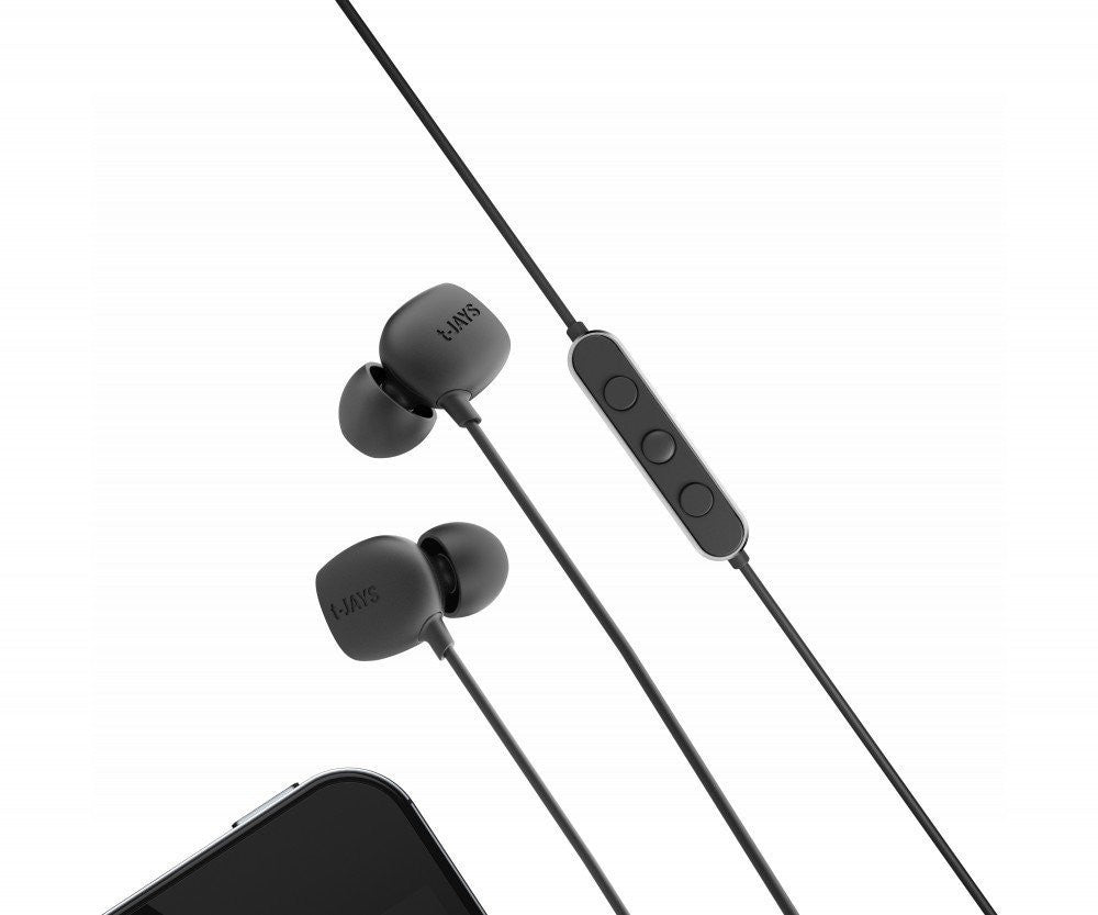 JAYS T-JAYS Four Premium In-Ear Headphones with High-Fidelity Sound - Perfect for Commuting, Workouts, and Travel