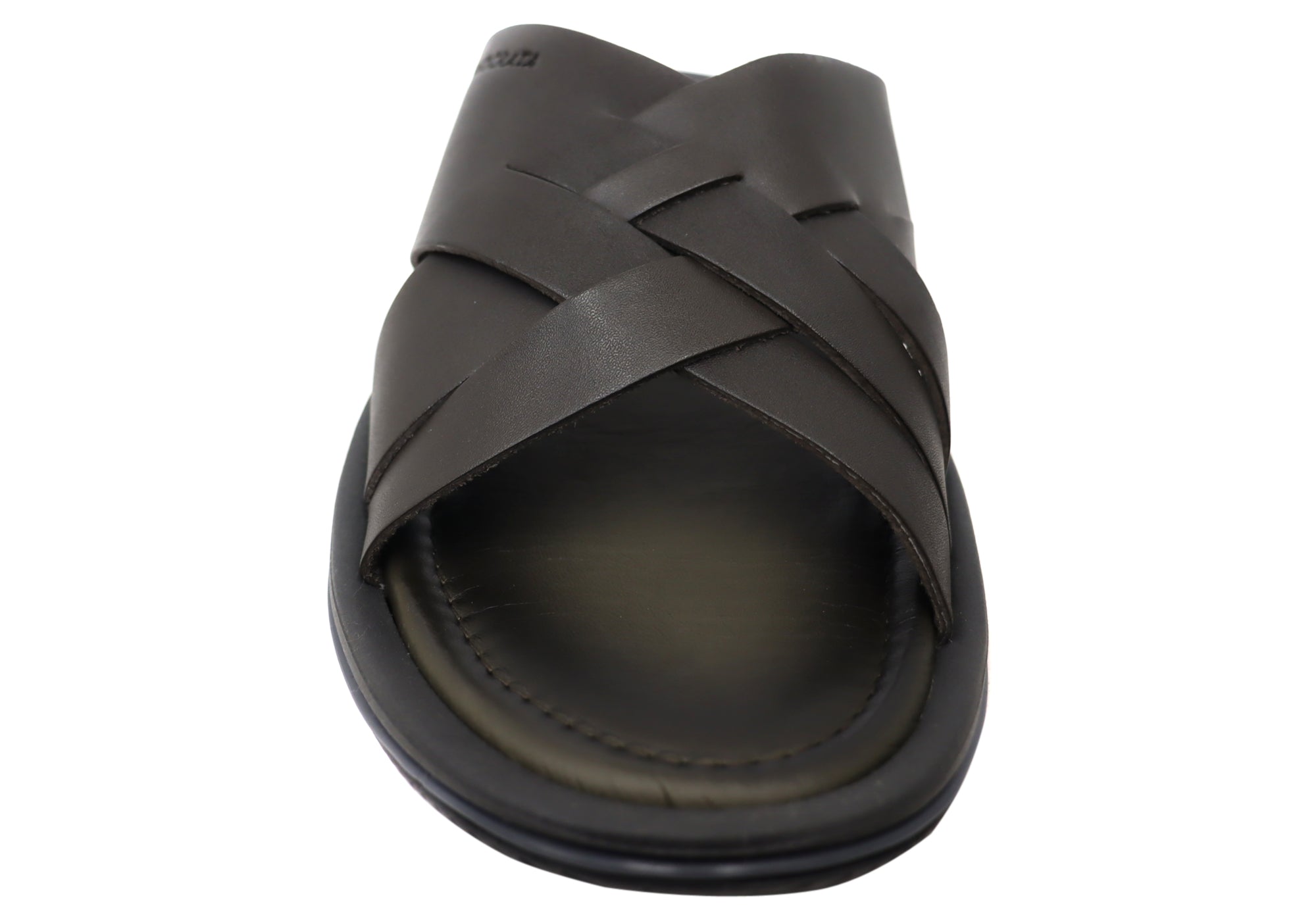 Democrata Pauly Men's Leather Comfortable Slide Sandals - Handmade in Brazil - Perfect for Beach, Pool & Summer Vacations