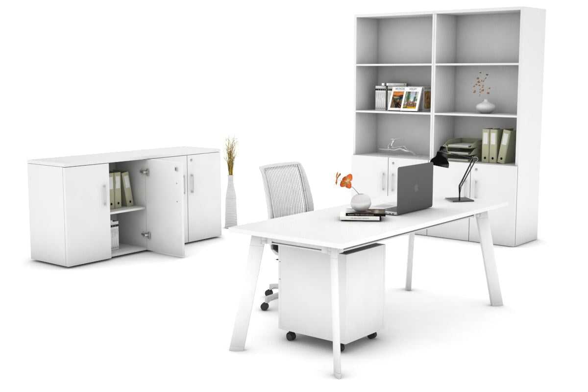 Switch Executive Desk 1800L x 800W with Cable Management - Modern Office Desk for Home & Business Workspaces