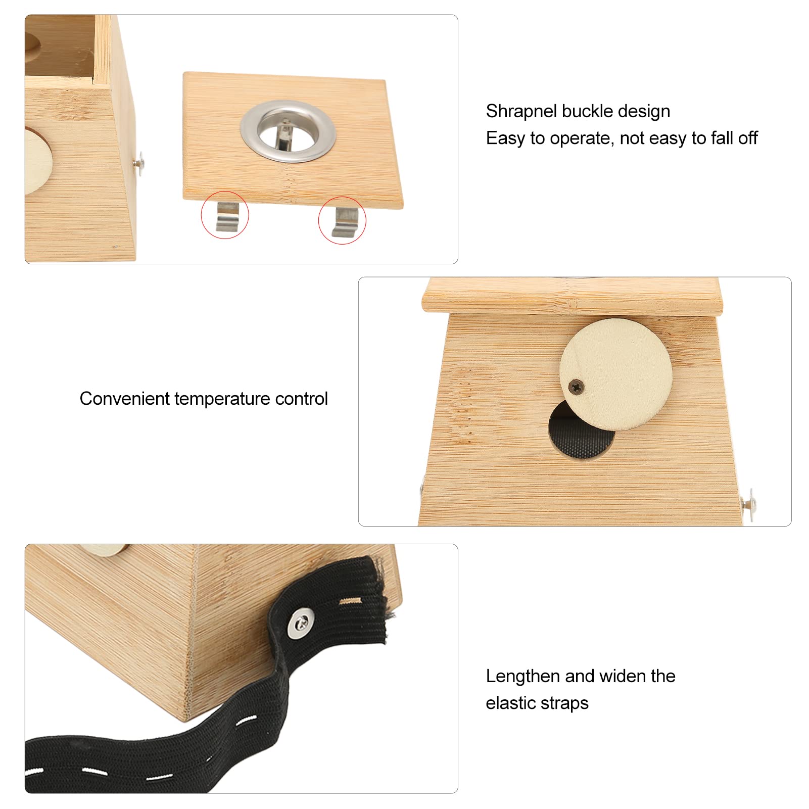 2pcs Single Hole Bamboo Moxibustion Box Set - Portable Moxa Roller Stick Holder for Acupuncture Therapy | Perfect for Home Wellness & Pain Relief Treatment