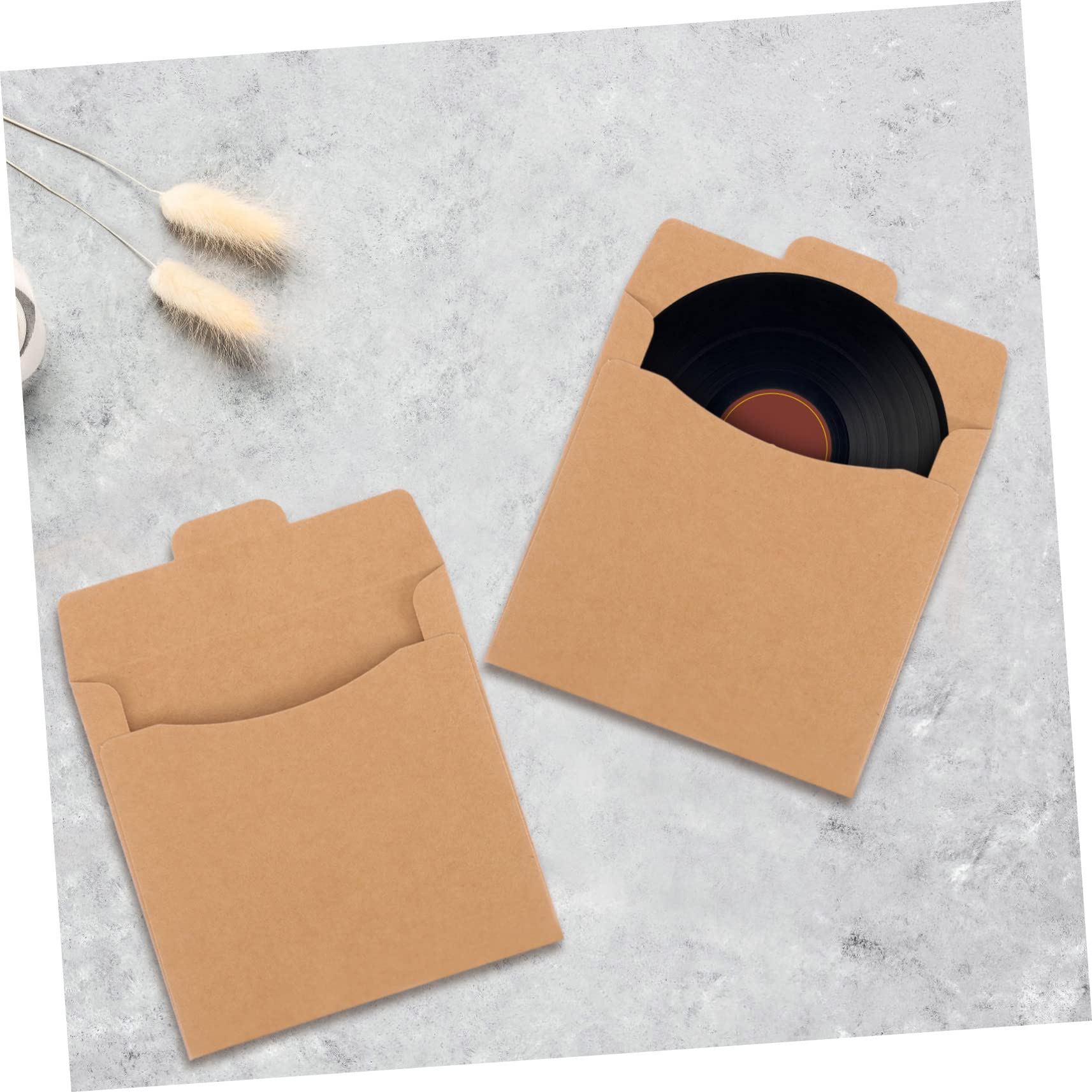 Yardenfun 50pcs Kraft Paper DVD Sleeves - Eco-Friendly Media Storage Protects from Scratches & Dust | Perfect for DVD Collections, Movie Archives & Media Organization