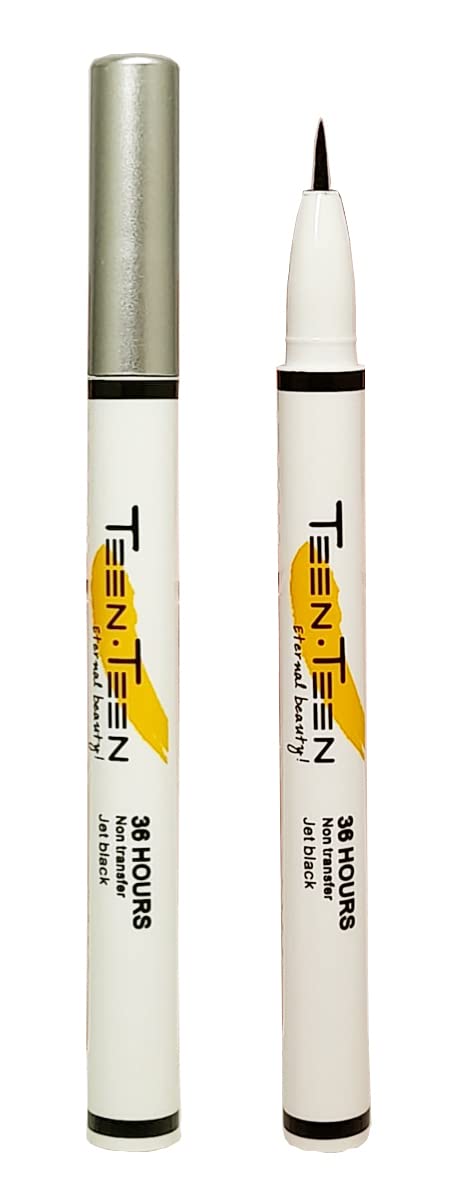 36-Hour Long-Lasting Black Liquid Eyeliner Pen - Waterproof, Smudge-Proof & Quick Dry | Ultra-Fine Tip for Precise Lines | Highly Pigmented Formula | Perfect for Everyday Makeup & Party Looks | Great for Professional Use, Weddings & Special Occasions