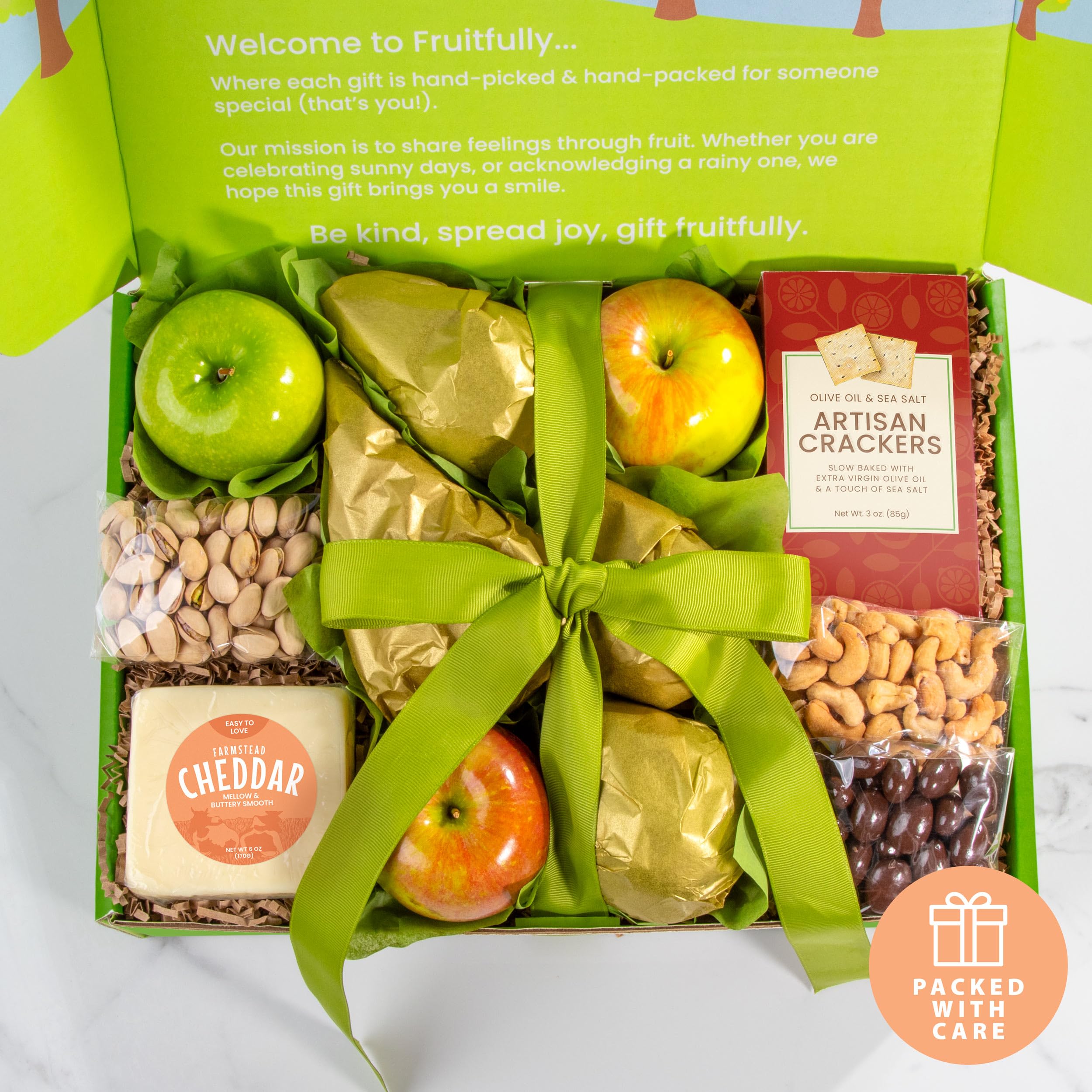 Premium Deluxe Fruit & Cheese Gift Box - Perfect Pairings for Holidays, Parties & Corporate Gifting | Gourmet Food Basket with Artisanal Treats