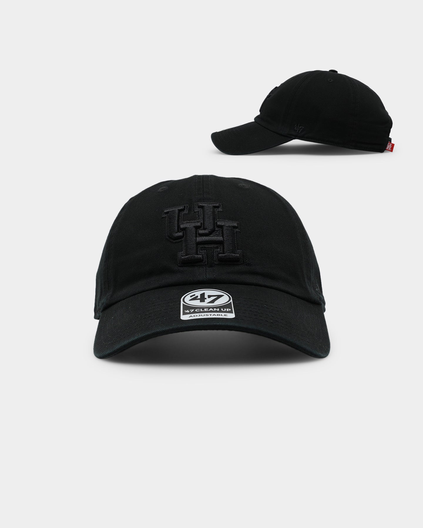 47 Brand Houston Cougars Clean Up Adjustable Strapback Hat - Black Snapback Cap for Men & Women - Perfect for Game Day, Sports Events & Casual Wear