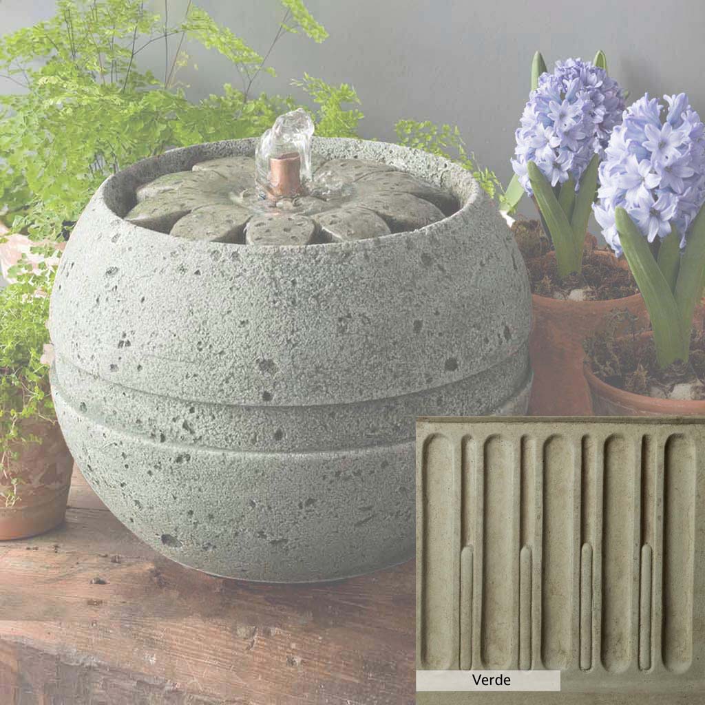 Campania International M Series Rosette Fountain - Elegant Outdoor Garden Water Feature for Patio, Yard, and Landscape Decor