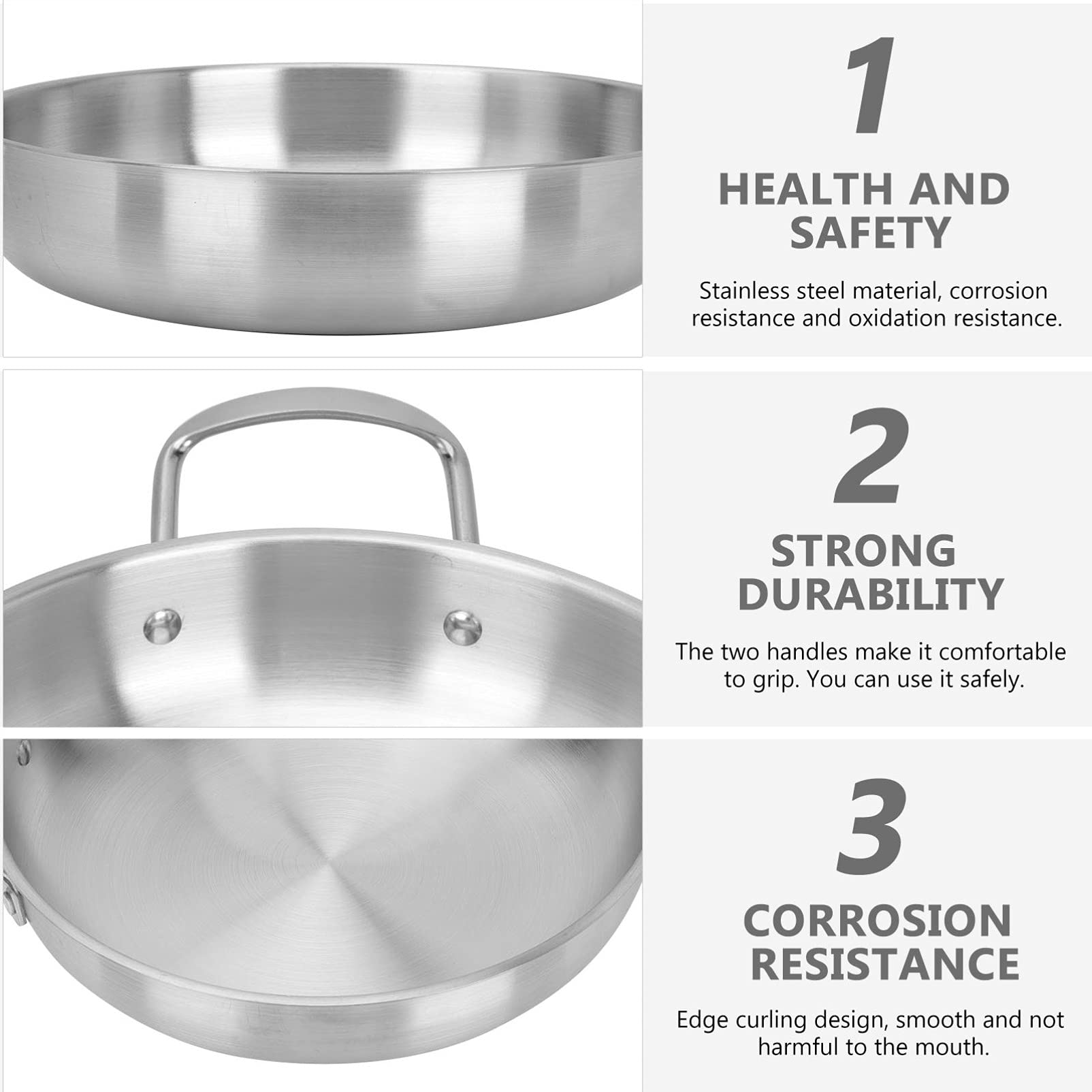 Cabilock 1-Piece Binaural Instant Noodle Pot - Multi-Functional Cooking Pot with Dual Handles for Soup, Stew, Ramen & Rice - Perfect for Home, Camping & Dorm Use on Electric/Induction Stoves
