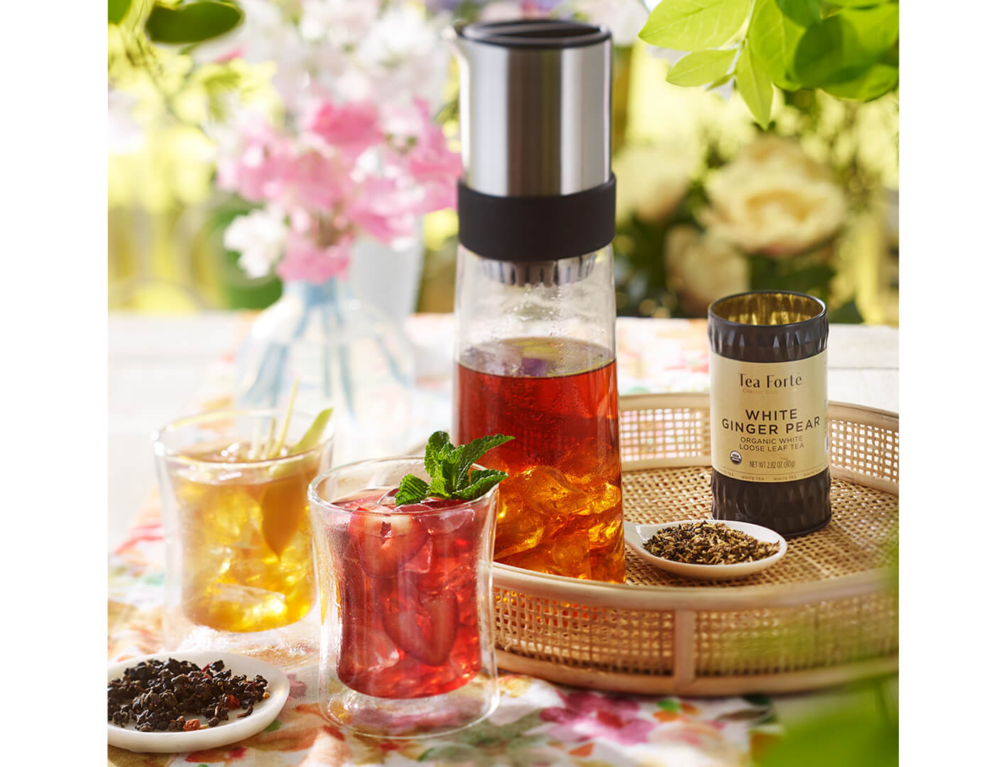 Tea Jay Iced Tea Maker - Fast Brewing Glass Pitcher for Refreshing Homemade Iced Tea - Perfect for Summer Parties, BBQs & Outdoor Gatherings