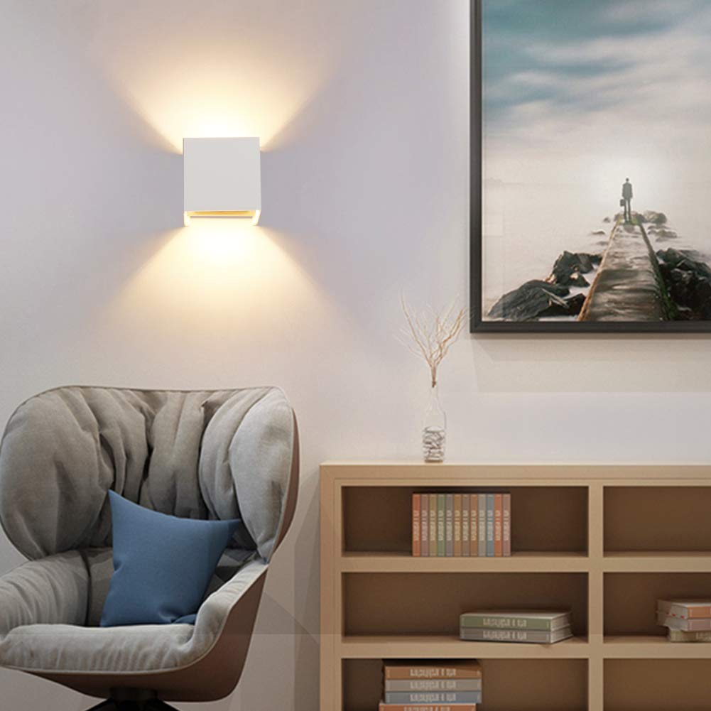 Klighten 4-Pack Modern LED Wall Lights - 9W Warm White 3000K Indoor/Outdoor Lighting Fixtures with G9 Bulbs Included - Perfect for Bedroom, Living Room, Hallway & Home Decor | Energy-Efficient & Weather-Resistant
