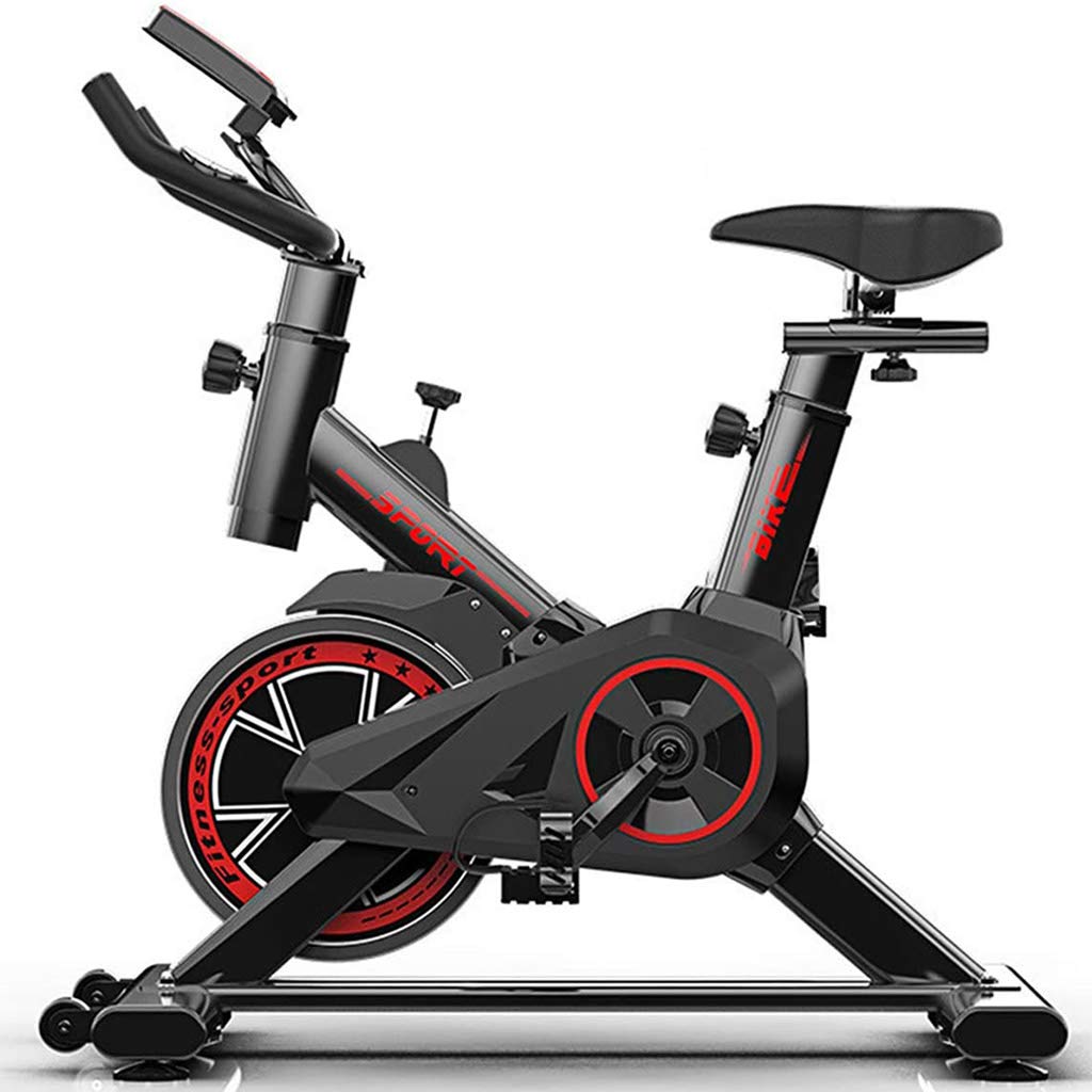 QIMO Indoor Cycling Bike - Adjustable Steel Tube Stationary Exercise Bike for Home Workout | Cardio Training, Weight Loss & Fitness Cycling | Perfect for Home Gym, Apartment & Small Spaces