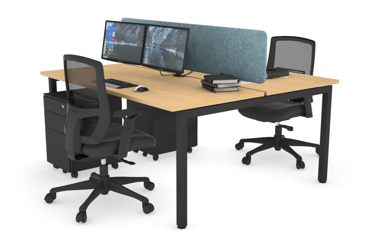 Quadro Square Legs 2 Person Office Workstation Desk [63