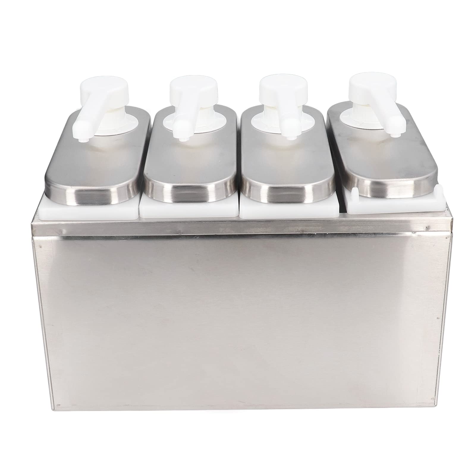 YOUTHINK 4-Pack Sauce Dispenser Pump for Kitchen - Salad Dressing, Jam, Condiment Squeeze Bottle with Base | Perfect for Restaurants, Cafes & Home Cooking