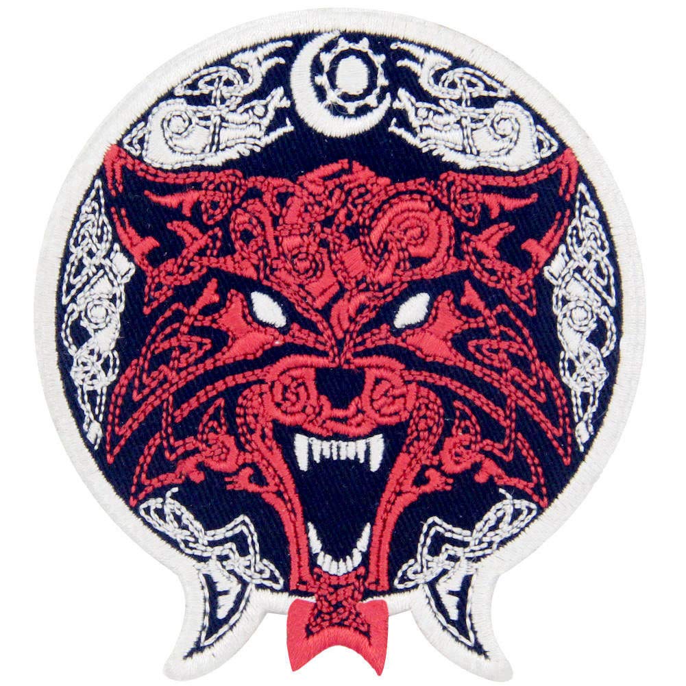 Tribal Wolf Coyote Embroidered Patch - Iron On & Sew On Applique Badge for Jackets, Hats, Bags - Perfect for Bikers, Outdoor Enthusiasts & Fashion DIY