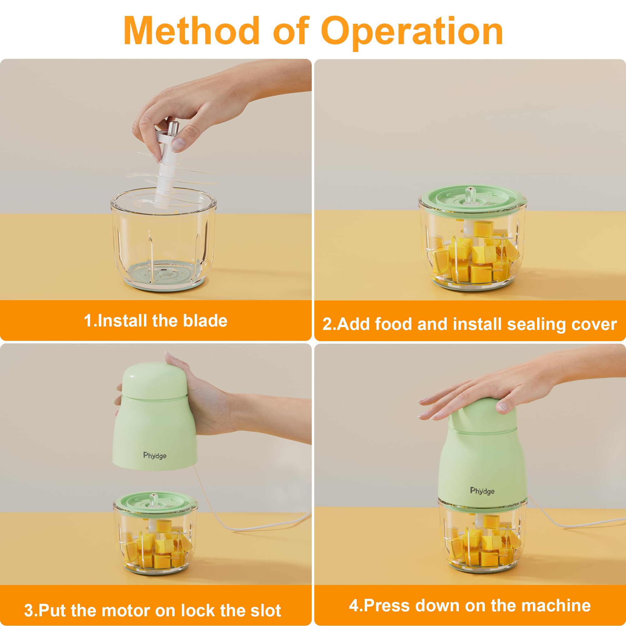 Upgraded Baby Food Maker & Blender with 10oz Containers, Silicone Spoons - Easy Clean Infant Puree Processor for Fruits, Vegetables & Meat | Perfect for Homemade Baby Meals, Travel & On-the-Go Feeding
