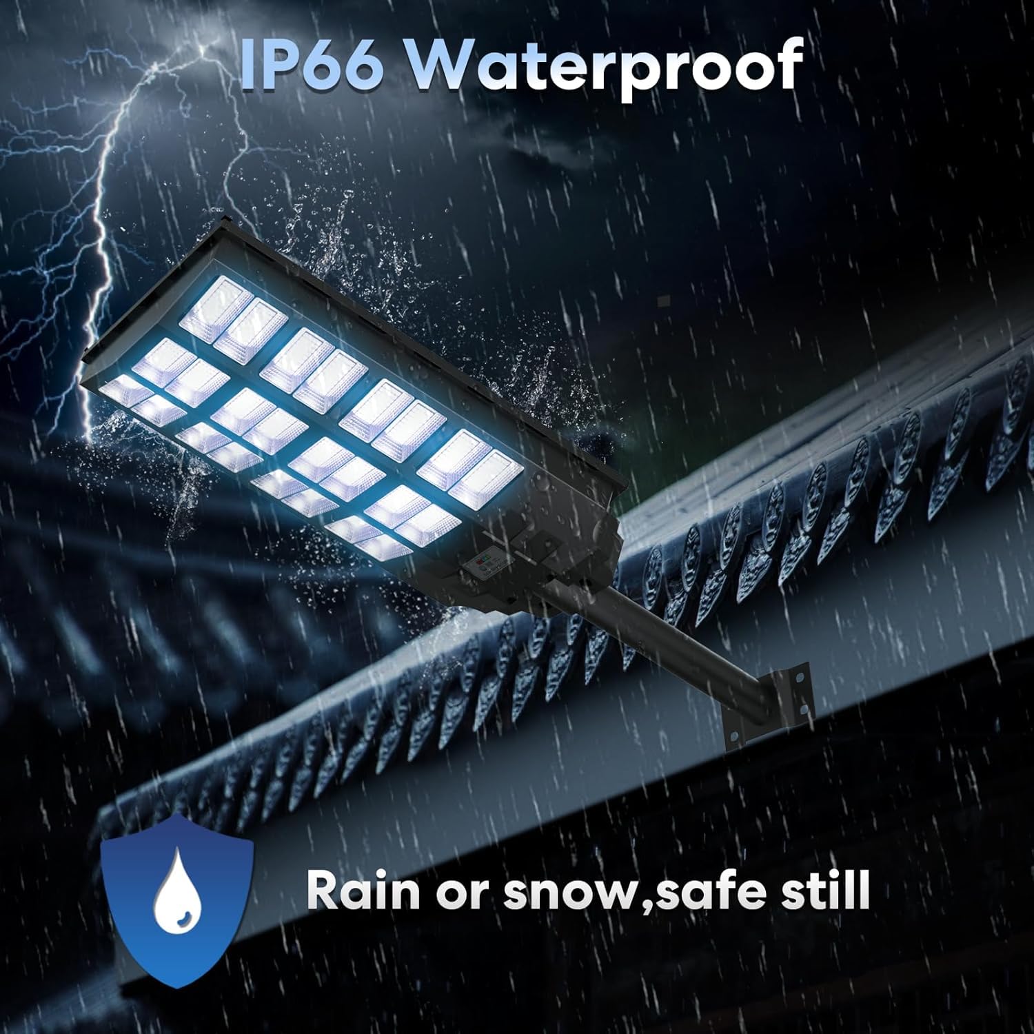 8000W Solar Street Lights Outdoor - 3 Pack Dusk to Dawn Motion Sensor Solar Lights with Remote Control for Yard, Parking Lot, Garage, Street | Weatherproof & Energy Efficient Lighting for Pathways, Driveways, and Security Areas