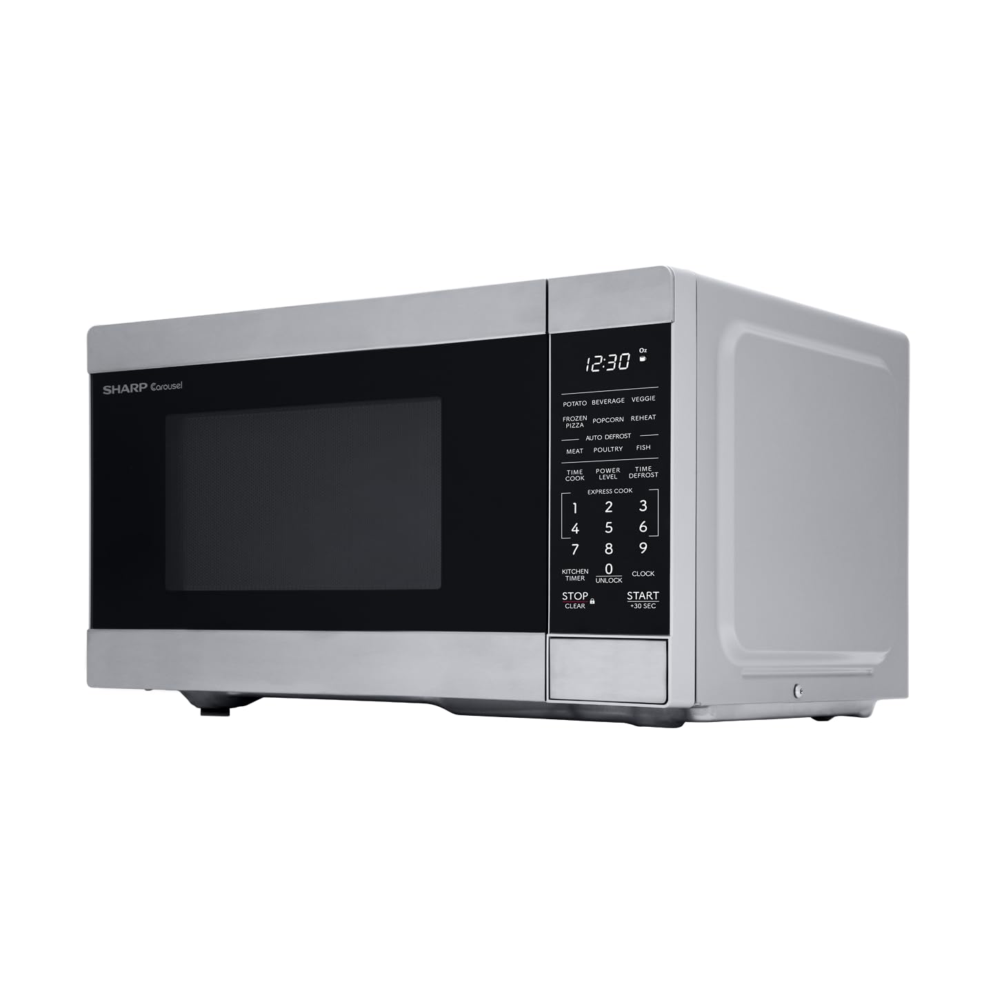 SHARP SMC0761KS Countertop Microwave Oven - 0.7 CuFt Stainless Steel Compact Microwave for Small Kitchen, Dorm Room & Office Use