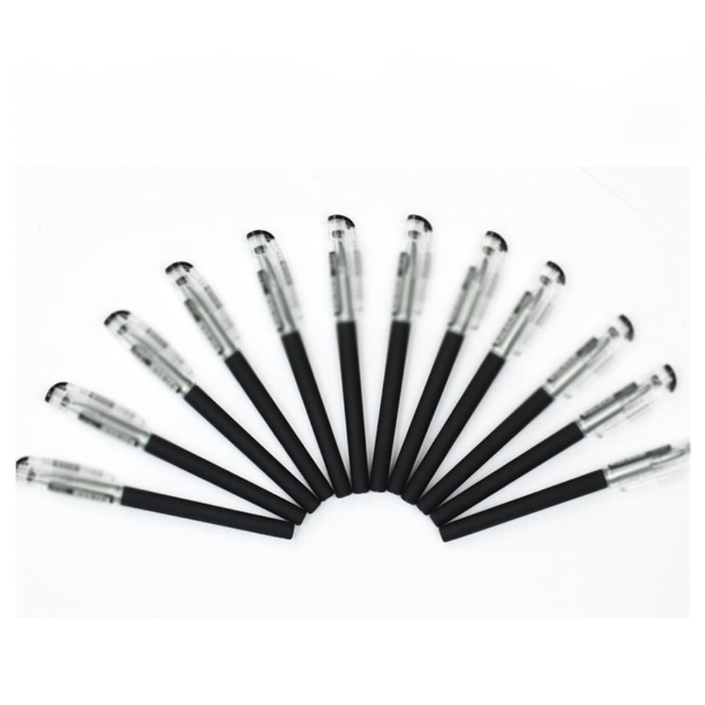 Premium 12-Pack Black Gel Pens - 0.4mm Ultra Fine Point Rolling Ball Pens with Quick-Drying Ink & Comfortable Grip - Smooth Writing for School, Office, Journaling, Art & Note Taking