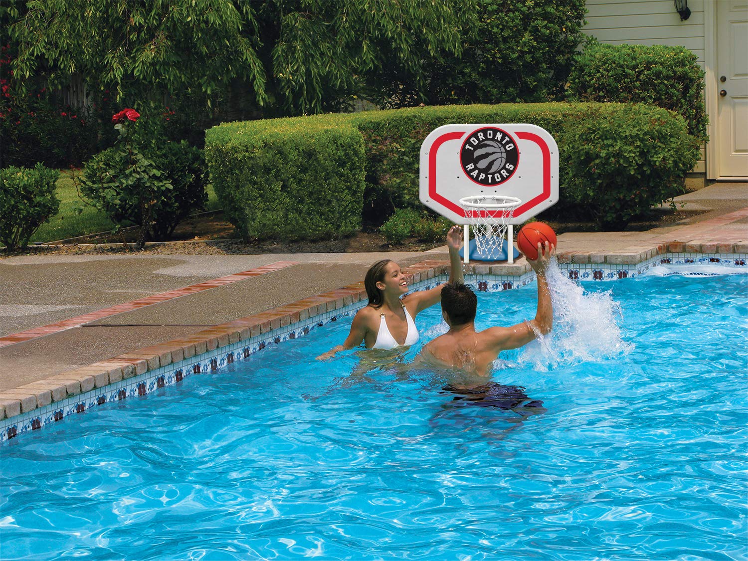 Poolmaster Rebounder Poolside Basketball Game - Durable Inflatable Pool Basketball Hoop for Kids & Adults - Perfect for Backyard, Beach & Summer Water Fun