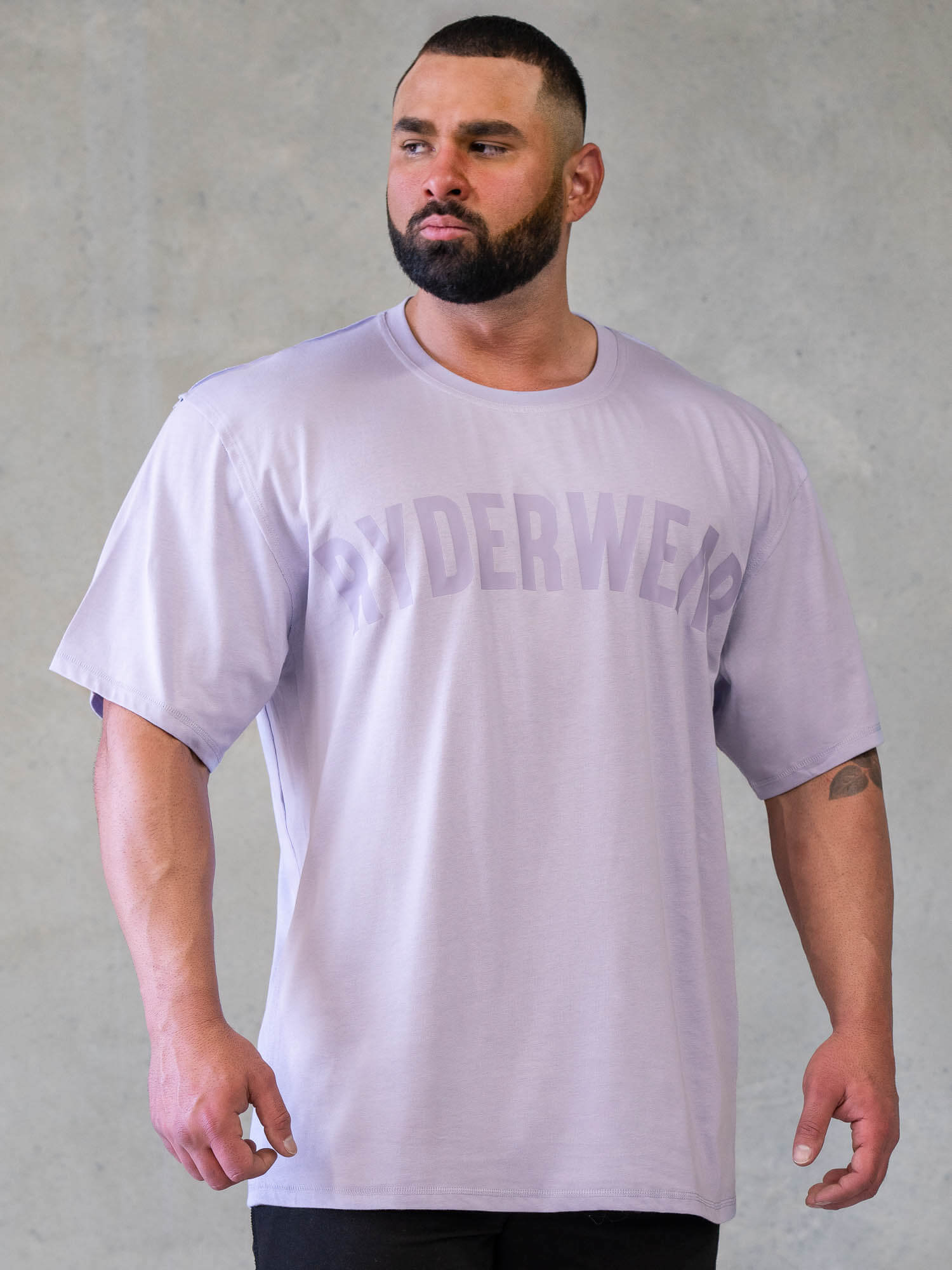 Force Oversized T-Shirt for Women - Soft Lavender Cotton Tee - Loose Fit Casual Shirt for Streetwear, Lounge & Everyday Outfits