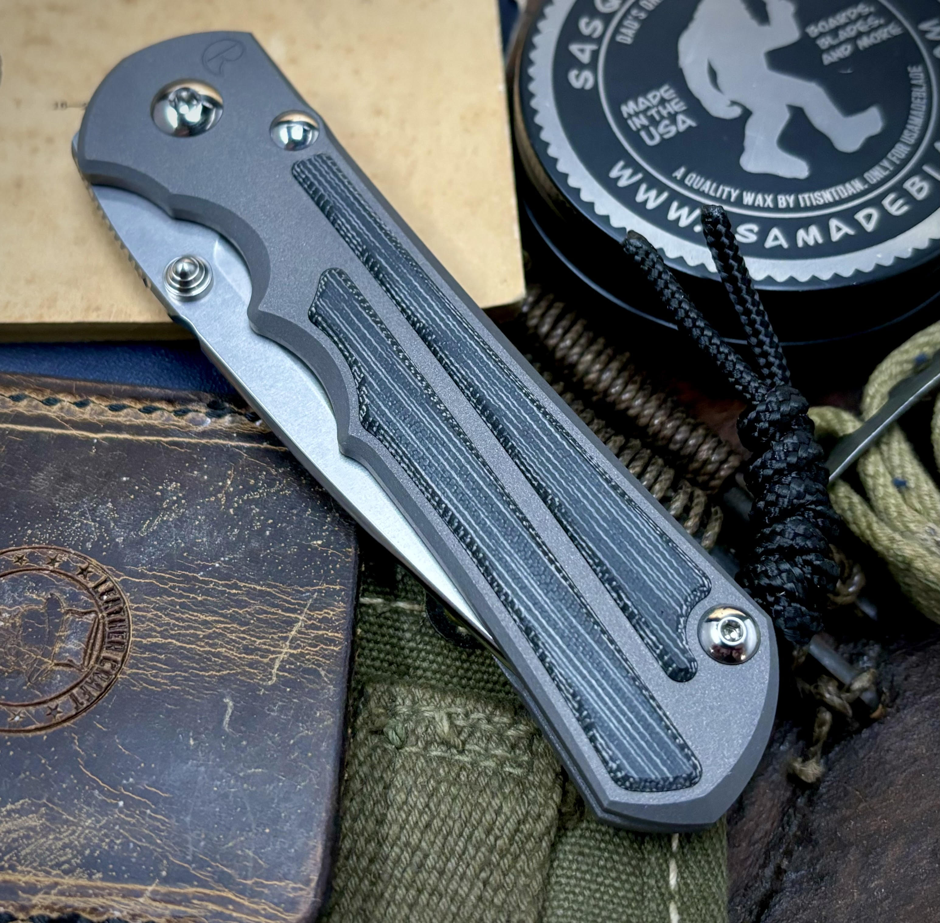 Chris Reeve Large Inkosi Folding Knife - Black Micarta Inlay, Magnacut Steel Blade (2024 Model) | EDC, Outdoor Survival & Tactical Use