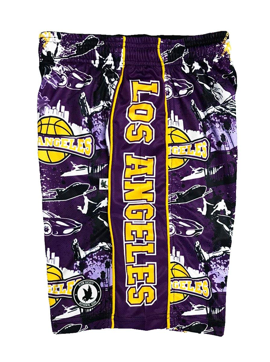 Flow Society Boys' LA Athletic Shorts - Breathable Quick-Dry Sports Shorts for Running, Basketball & Outdoor Activities