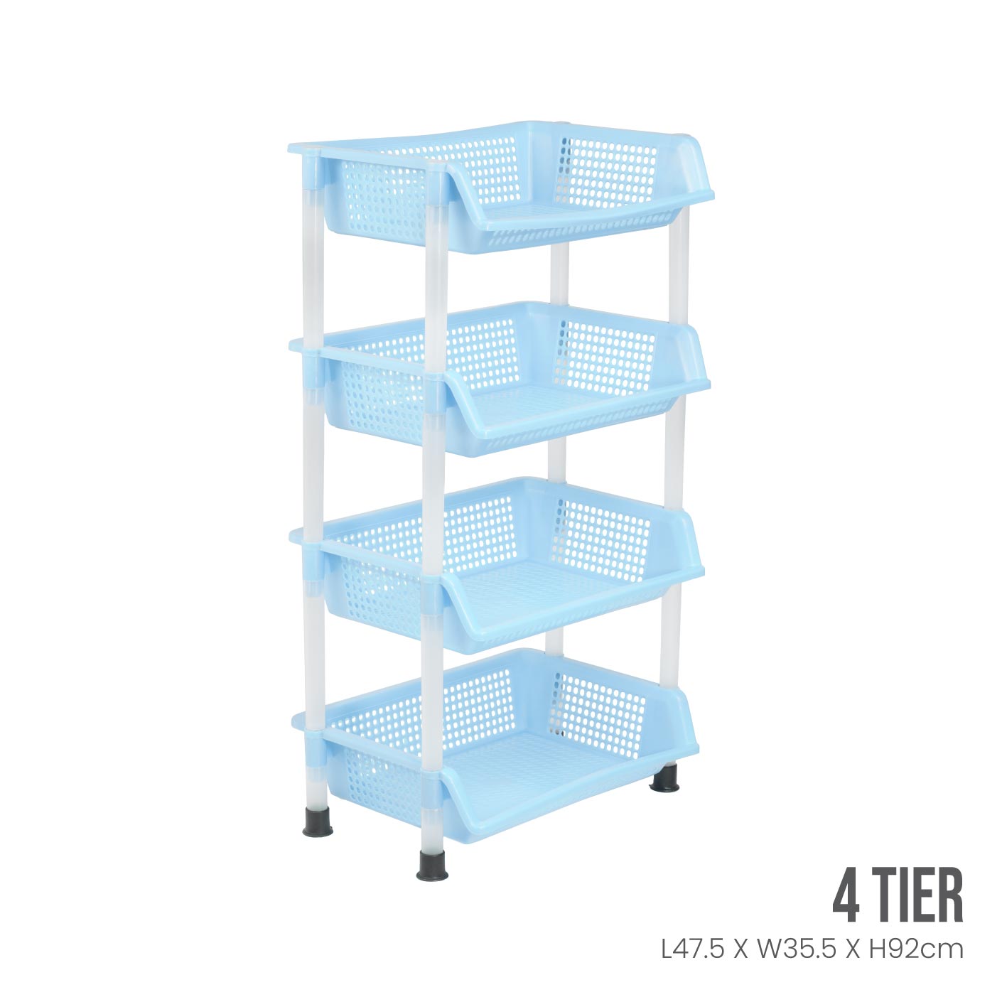 4 Tier Document Organizer Rack - Heavy Duty Metal File Holder for Office, Home, or School - Perfect for Organizing Papers, Folders, and Magazines