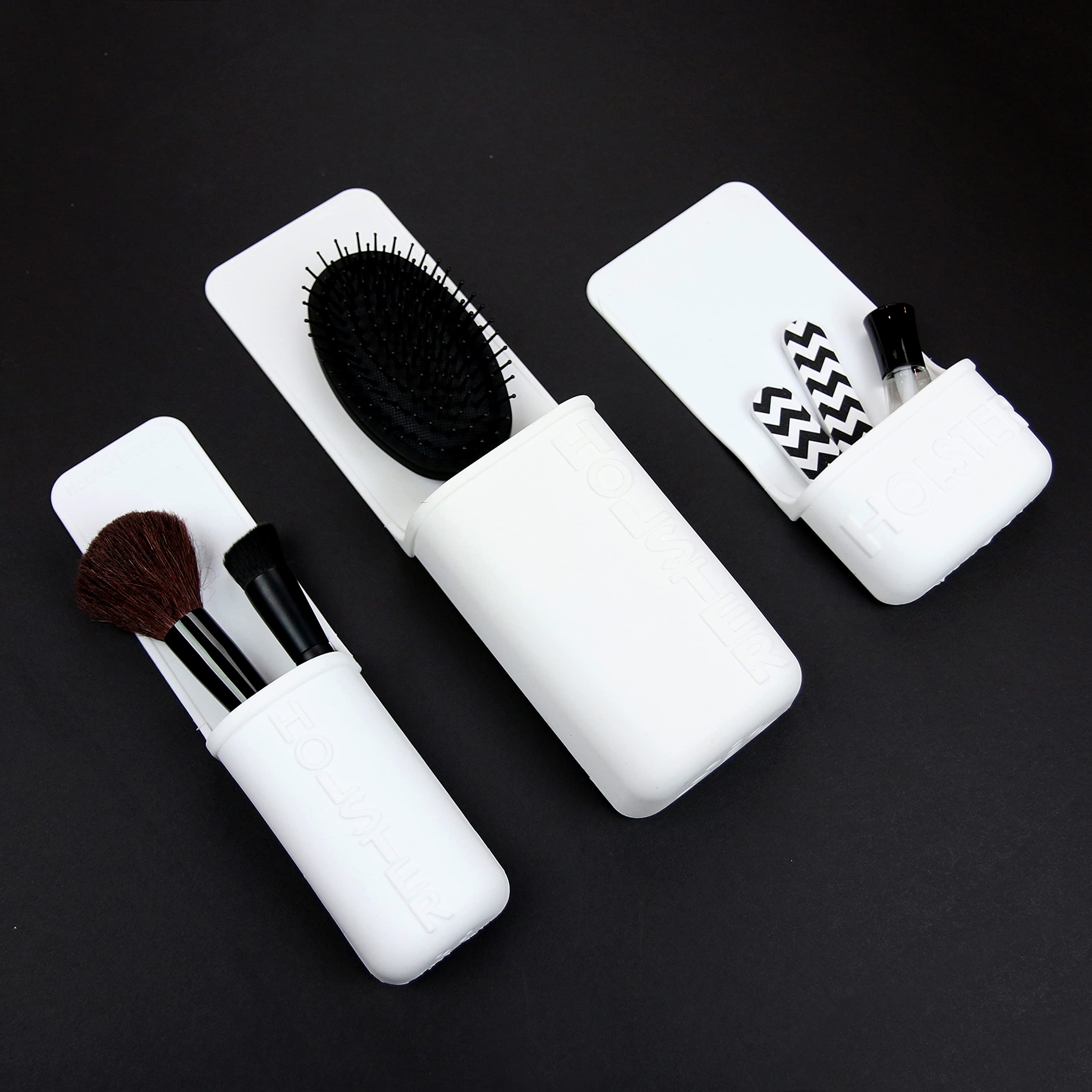 Holster Brands Kitchen Lil' Holster Dish Brush Holder - White | Compact Sponge & Scrubber Organizer for Sink Countertop - Perfect for Small Kitchens & RVs