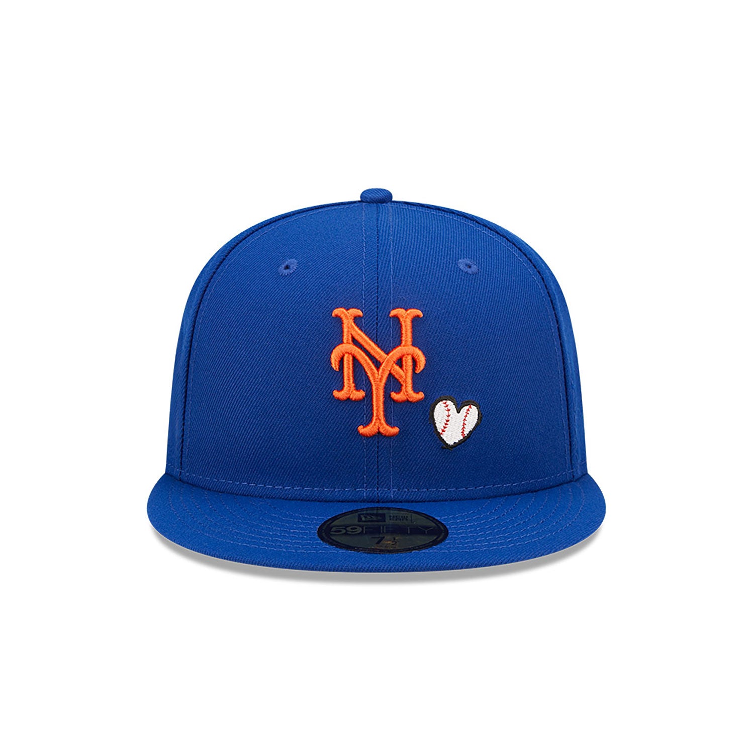 New York Mets 1986 World Series Team Heart Blue 59FIFTY Fitted Baseball Cap for Men - Perfect for Game Day, Sports Events & Casual Wear
