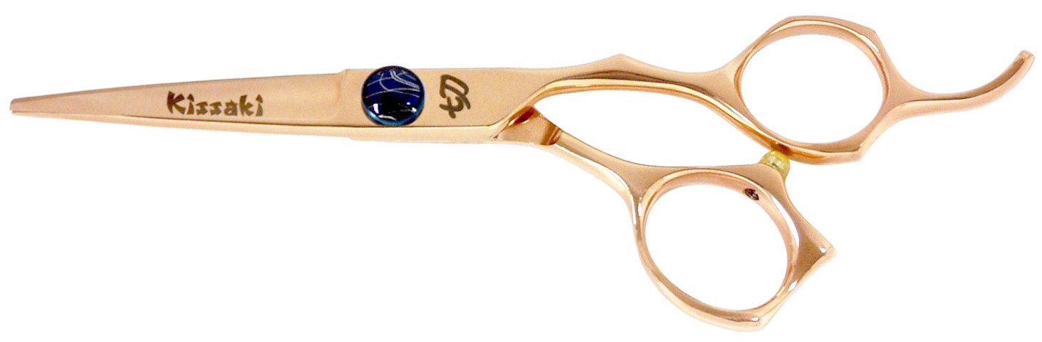 Professional 5.5 Inch Rose Gold VG10 Hair Cutting Scissors - Kissaki Kiwame Barber Shears for Precision Styling, Trimming & Hairdressing