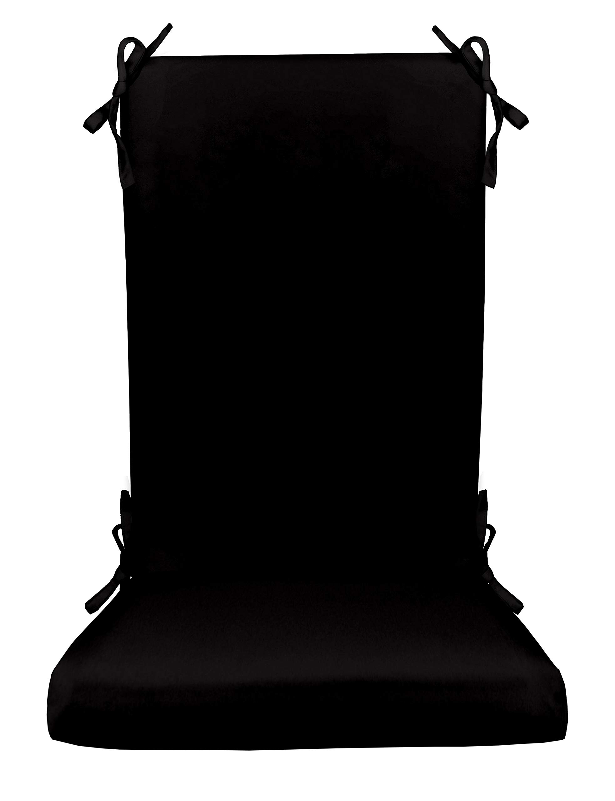 RSH Décor Indoor Outdoor Foam Rocker Rocking Chair Cushion - Waterproof & Weather Resistant - Comfortable Seat Pad for Patio, Garden, Porch - Choose Size & Color (Standard, Black) - Perfect for Relaxing, Reading & Sunbathing