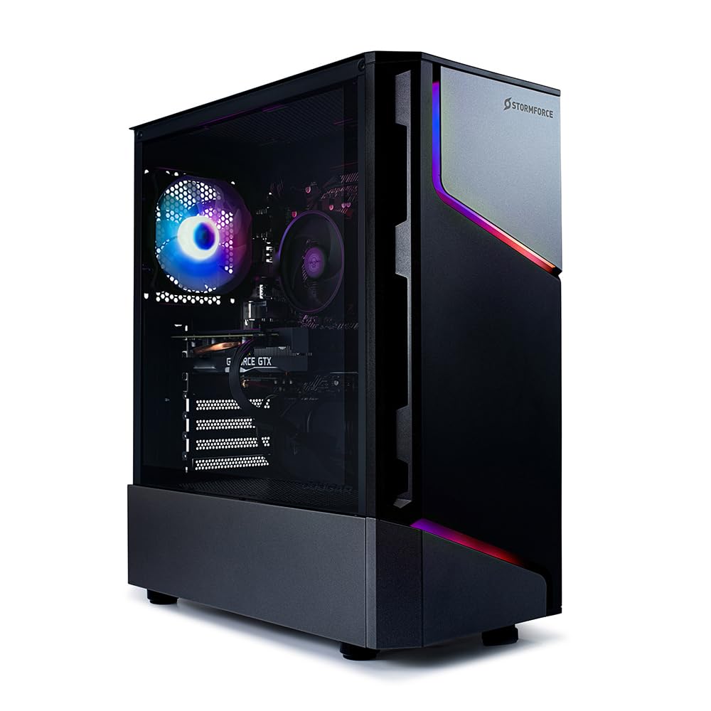 Stormforce Onyx Gaming PC - NVIDIA GeForce RTX 4060 Ti 8GB, Intel Core i5-13400F, 1TB SSD, 16GB DDR4 RAM, WiFi 5, Windows 11, COUGAR MX360 ARGB Case | High Performance Gaming Desktop for 1440p Gaming, Streaming & Esports (Amazon Exclusive)