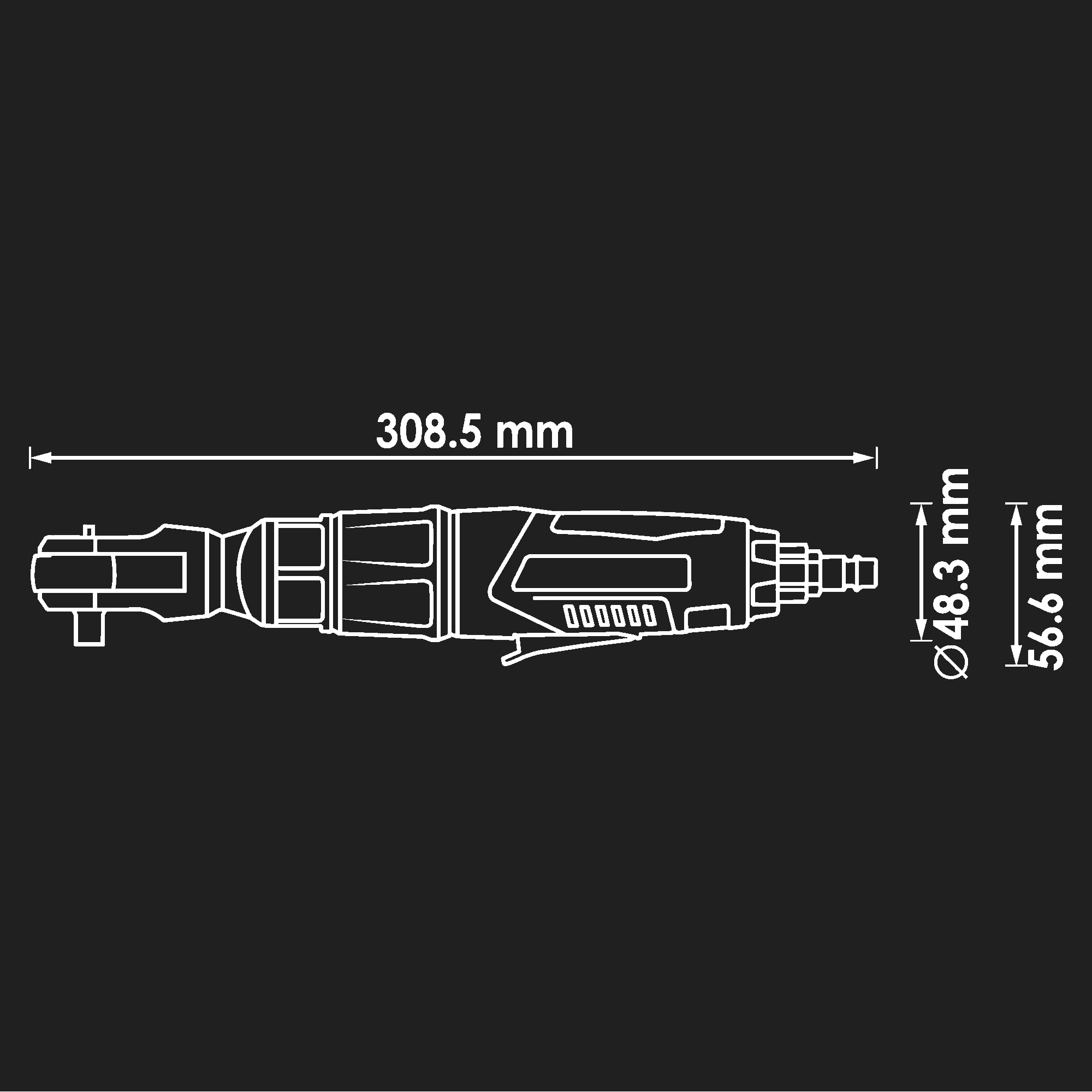 Vigor V5675 Air Ratchet - 3/8