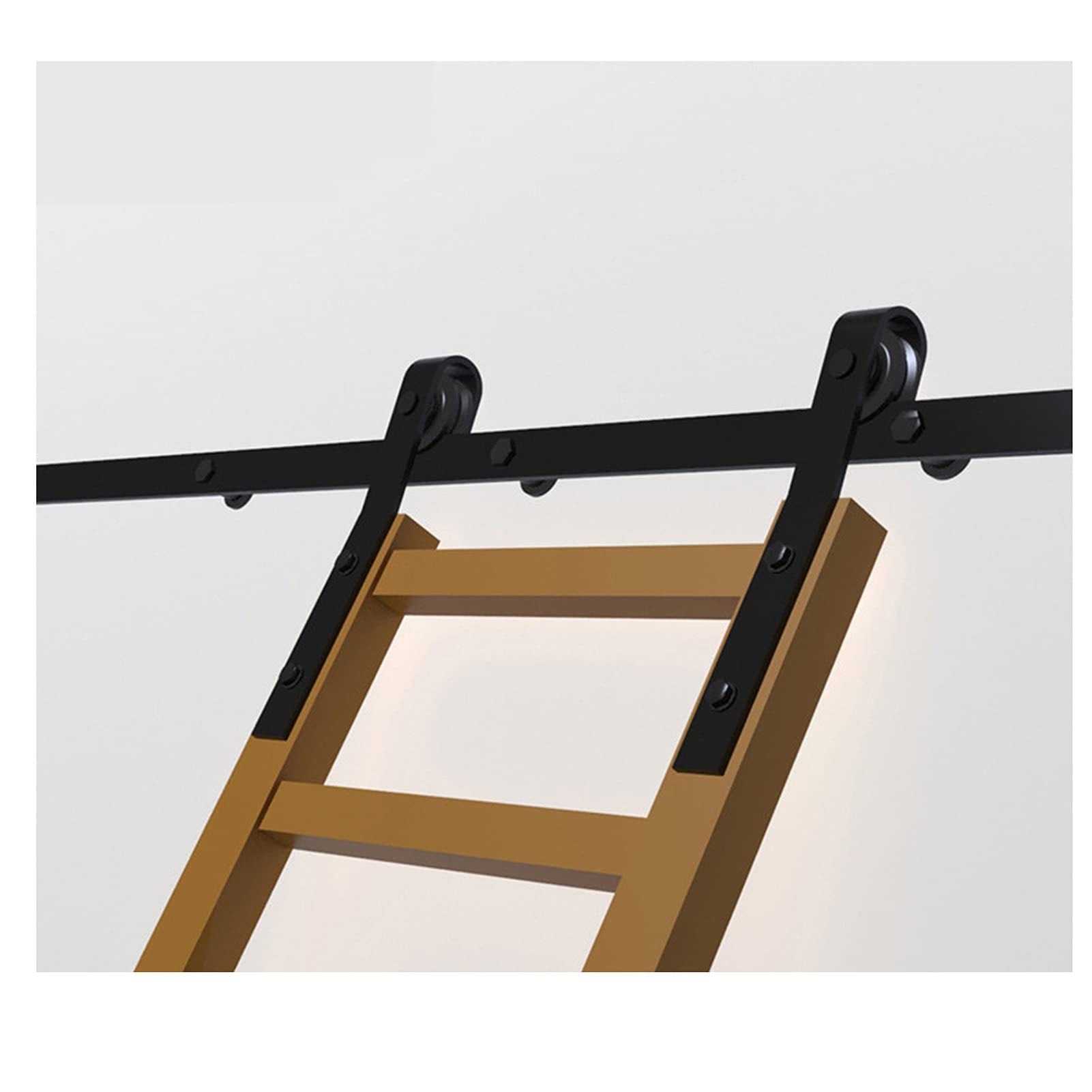 12ft Sliding Barn Door Hardware Kit - 5ft to 16ft Adjustable Hanging Rail with Extension (Ladder Not Included) | Perfect for Home, Loft, Library & Indoor Spaces | Easy Installation & Smooth Operation