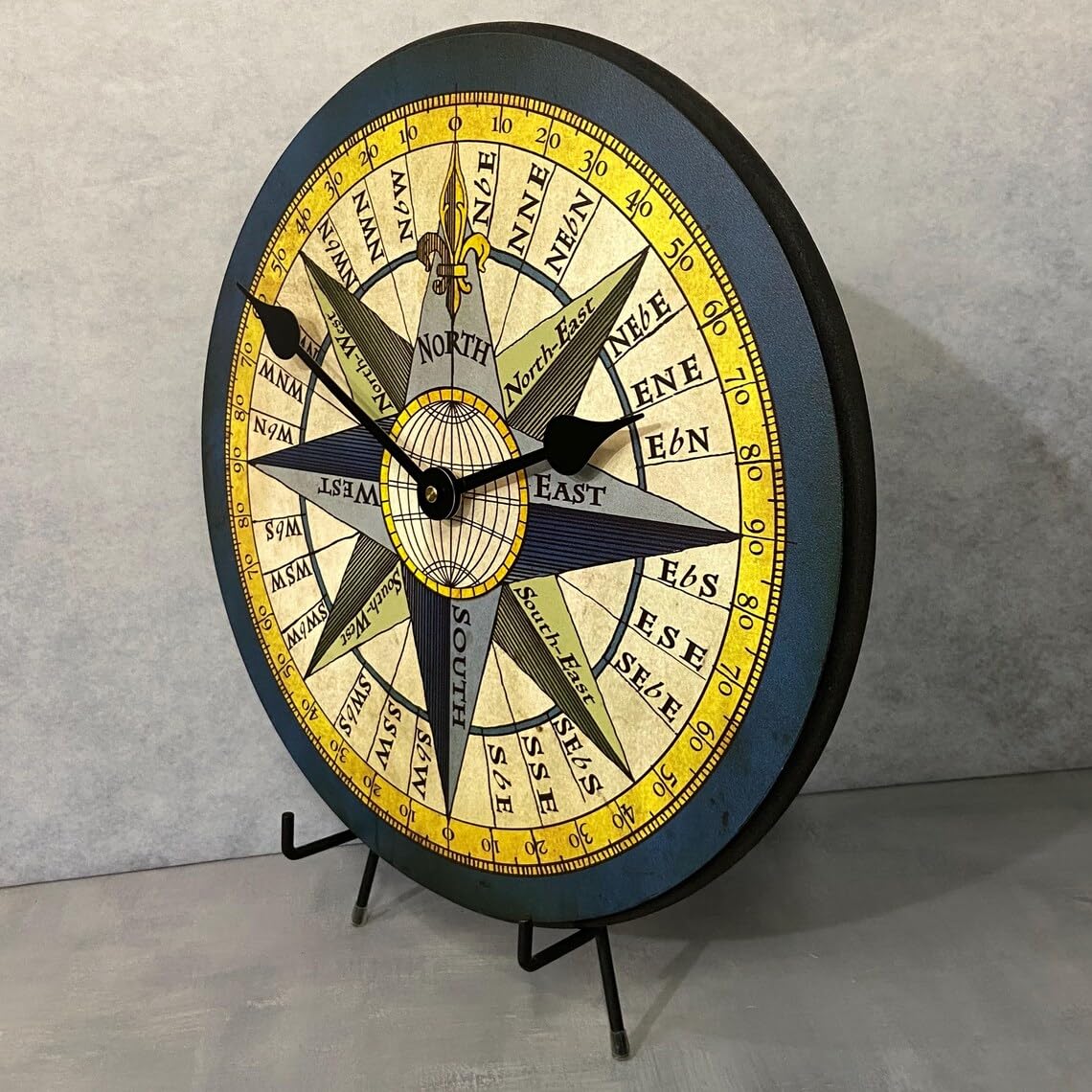 Carolina Blue Silent Wall Clock - No Ticking Quartz Mechanism, Durable Finish - Perfect for Bedroom, Office, Living Room & Kitchen Decor - Handcrafted in USA - 36 Inch Wall Clock for Home & Office Spaces