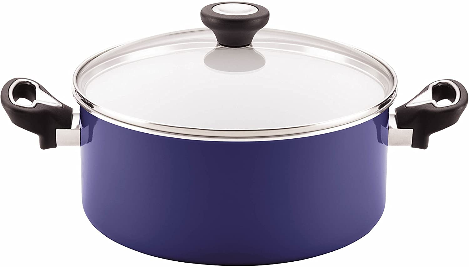 Farberware 12-Piece Ceramic Nonstick Cookware Set - Dishwasher Safe Pots & Pans in Blue - Perfect for Baking, Frying & Everyday Cooking