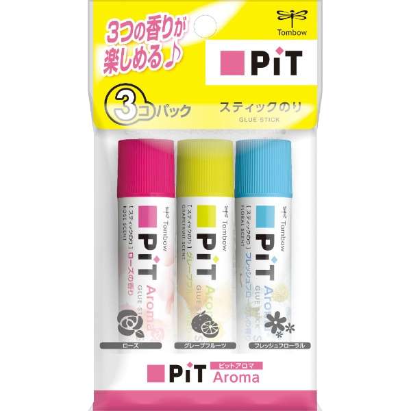 Tombow PiT Aroma Glue Stick - Strong Adhesive for Paper, Photos & Crafts - Perfect for Scrapbooking, DIY Projects & Office Use