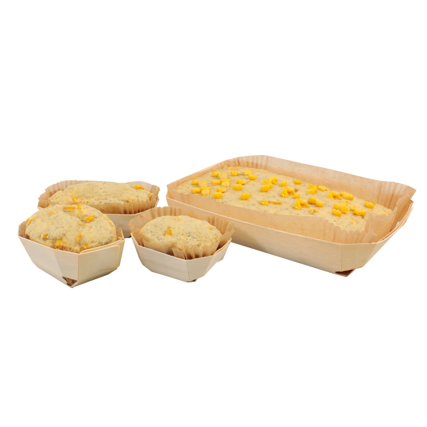 Tree Choice 4 x 2.7 x 1.5 Inch Baking Molds with Non-Stick Liner (300 Count/Case) – Perfect for Cupcakes, Muffins & Party Desserts